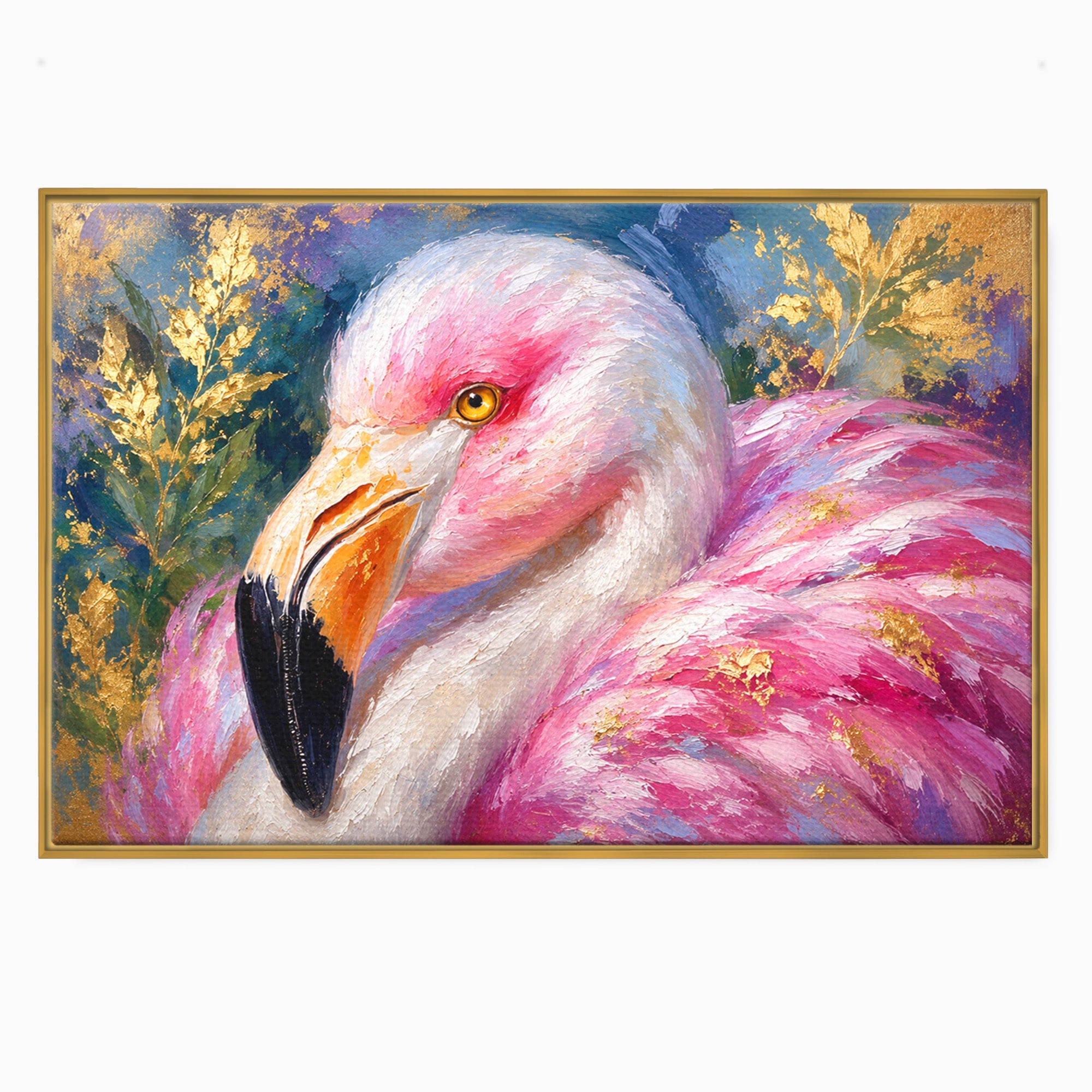 Tablou Canvas Premium LuxCanva® M1635, Flamingo Regal, Flamingo, Pasare, Natura, Exotic, Living, Culori Vibrante