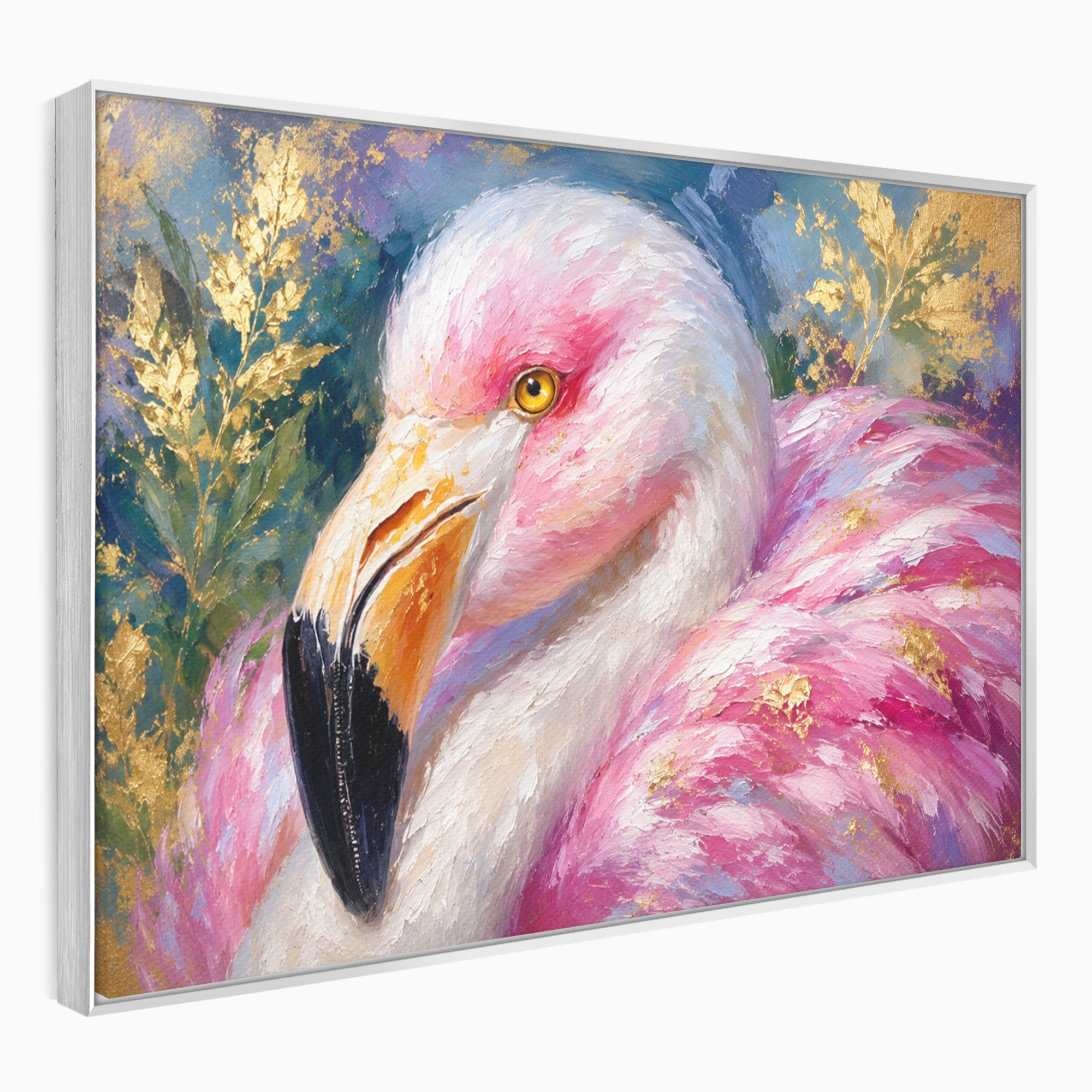 Tablou Canvas Premium LuxCanva® M1635, Flamingo Regal, Flamingo, Pasare, Natura, Exotic, Living, Culori Vibrante