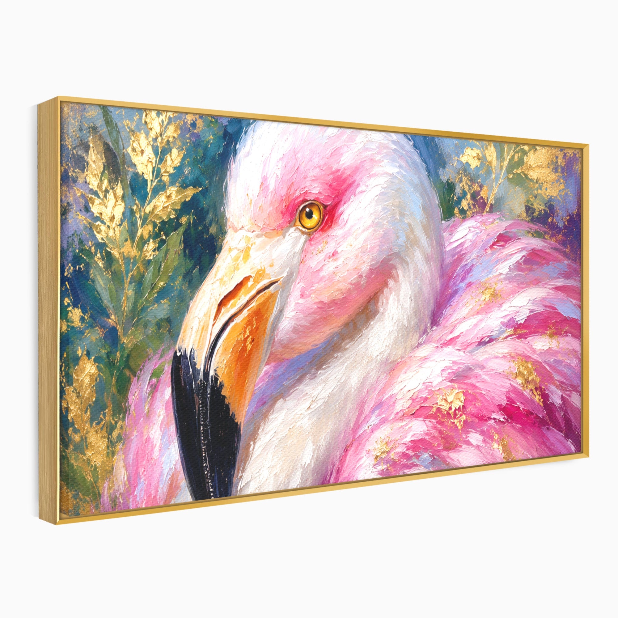 Tablou Canvas Premium LuxCanva® M1635, Flamingo Regal, Flamingo, Pasare, Natura, Exotic, Living, Culori Vibrante