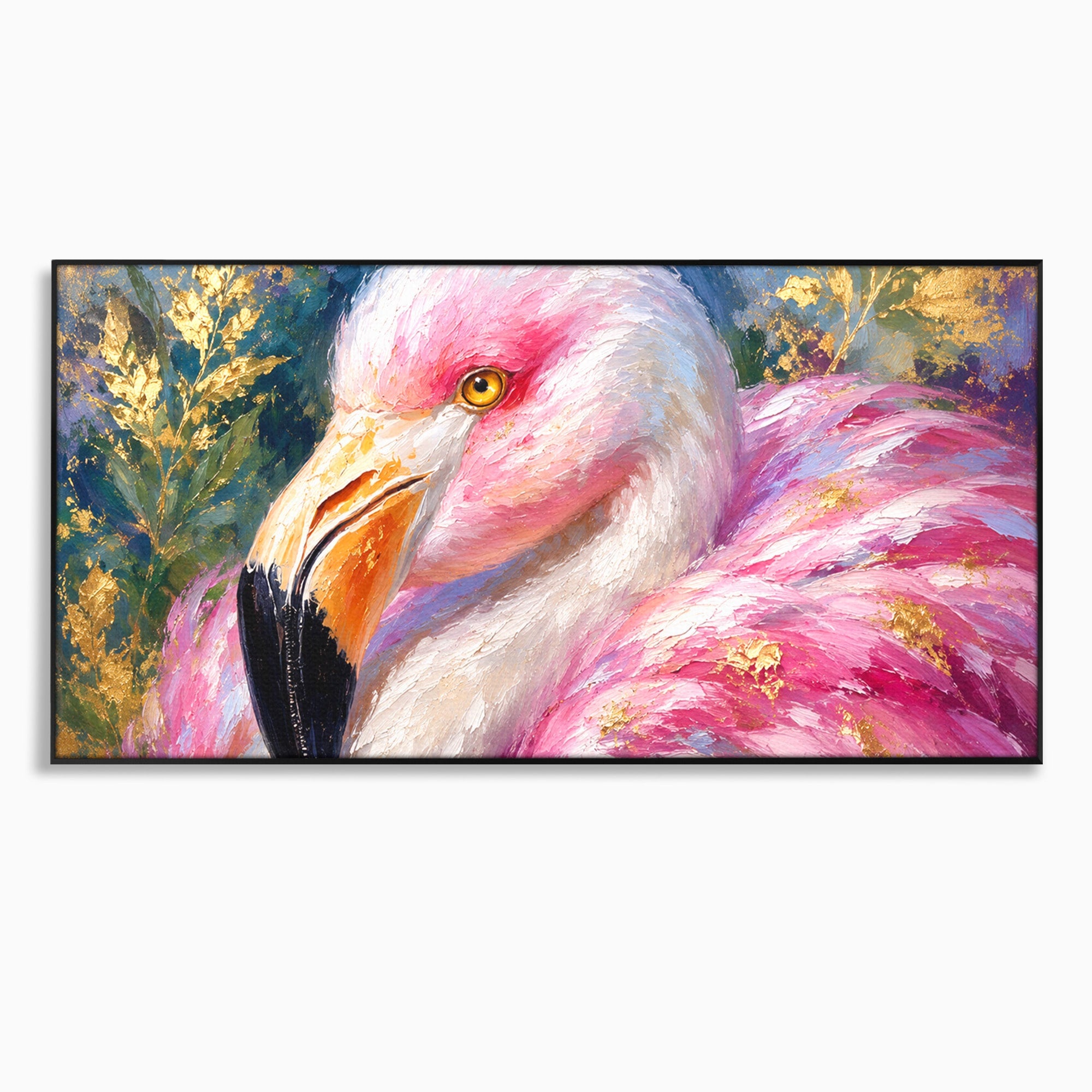 Tablou Canvas Premium LuxCanva® M1635, Flamingo Regal, Flamingo, Pasare, Natura, Exotic, Living, Culori Vibrante