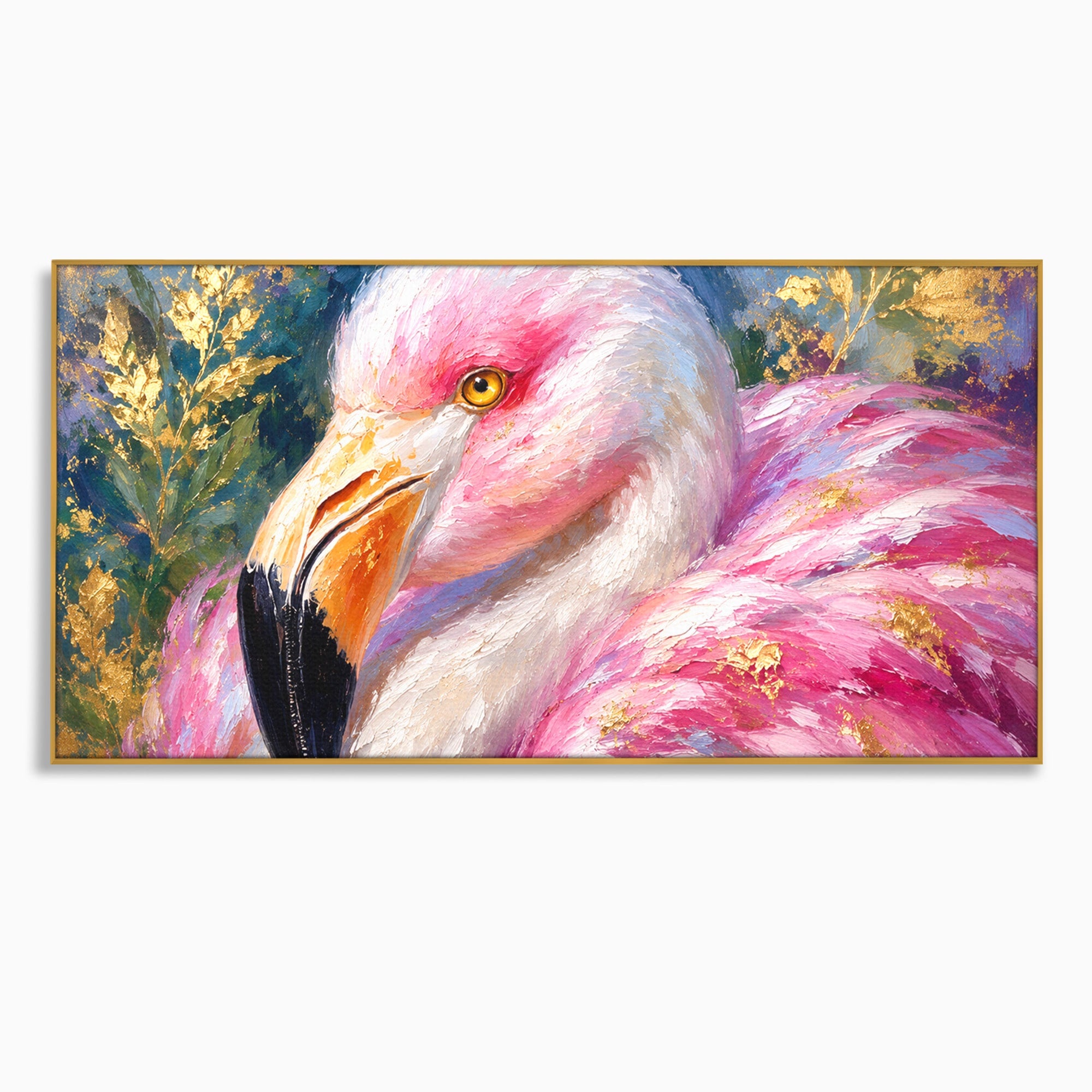 Tablou Canvas Premium LuxCanva® M1635, Flamingo Regal, Flamingo, Pasare, Natura, Exotic, Living, Culori Vibrante