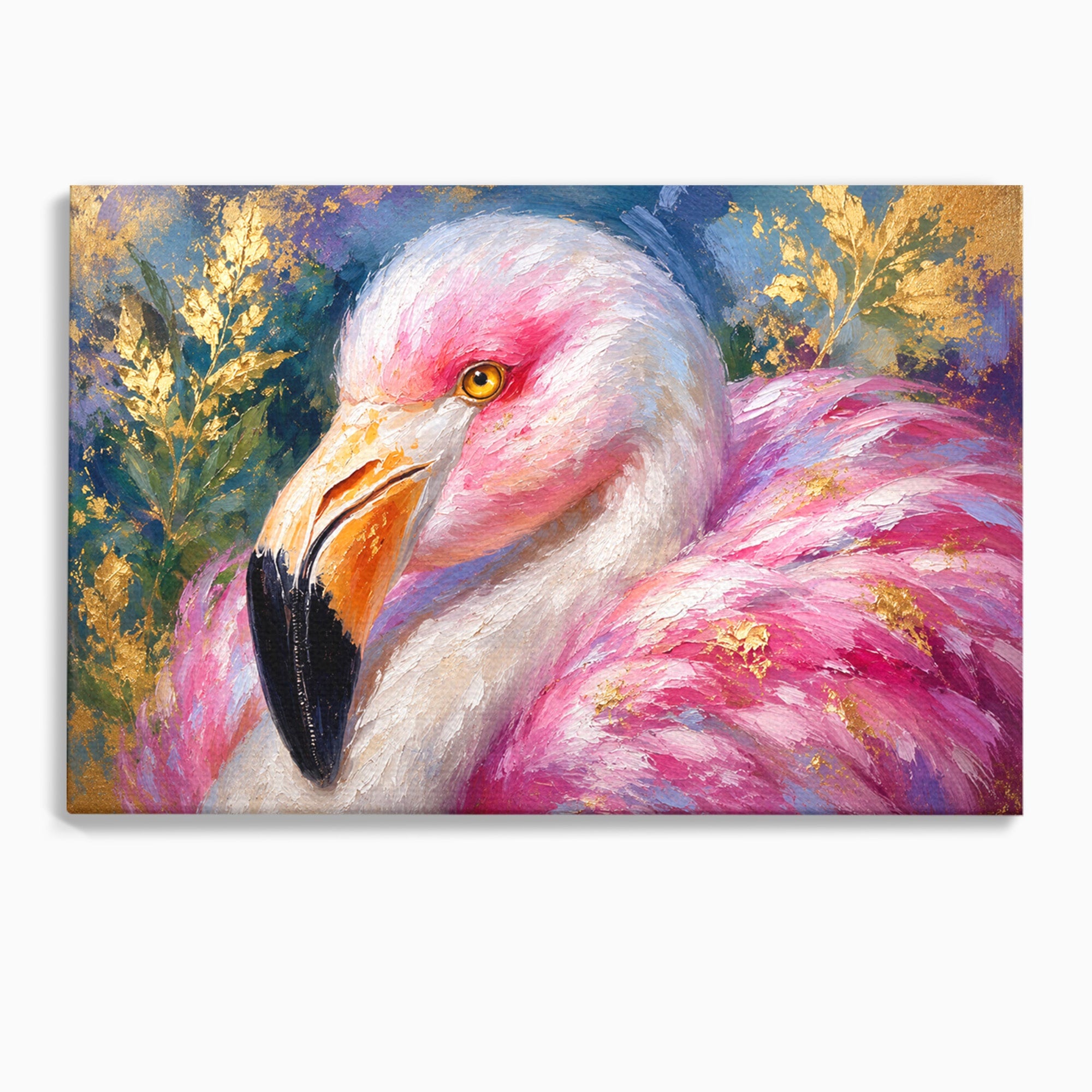Tablou Canvas Premium LuxCanva® M1635, Flamingo Regal, Flamingo, Pasare, Natura, Exotic, Living, Culori Vibrante
