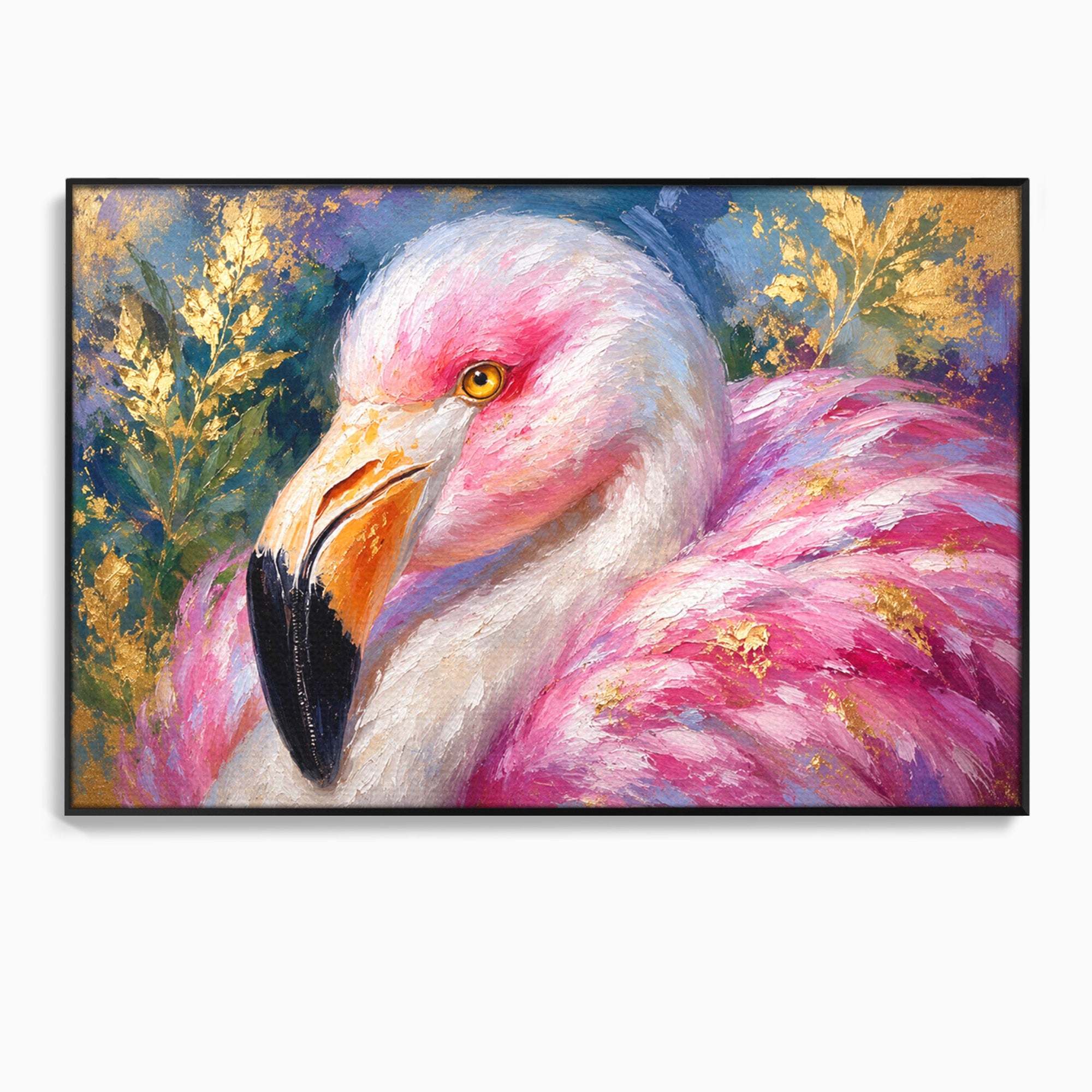 Tablou Canvas Premium LuxCanva® M1635, Flamingo Regal, Flamingo, Pasare, Natura, Exotic, Living, Culori Vibrante