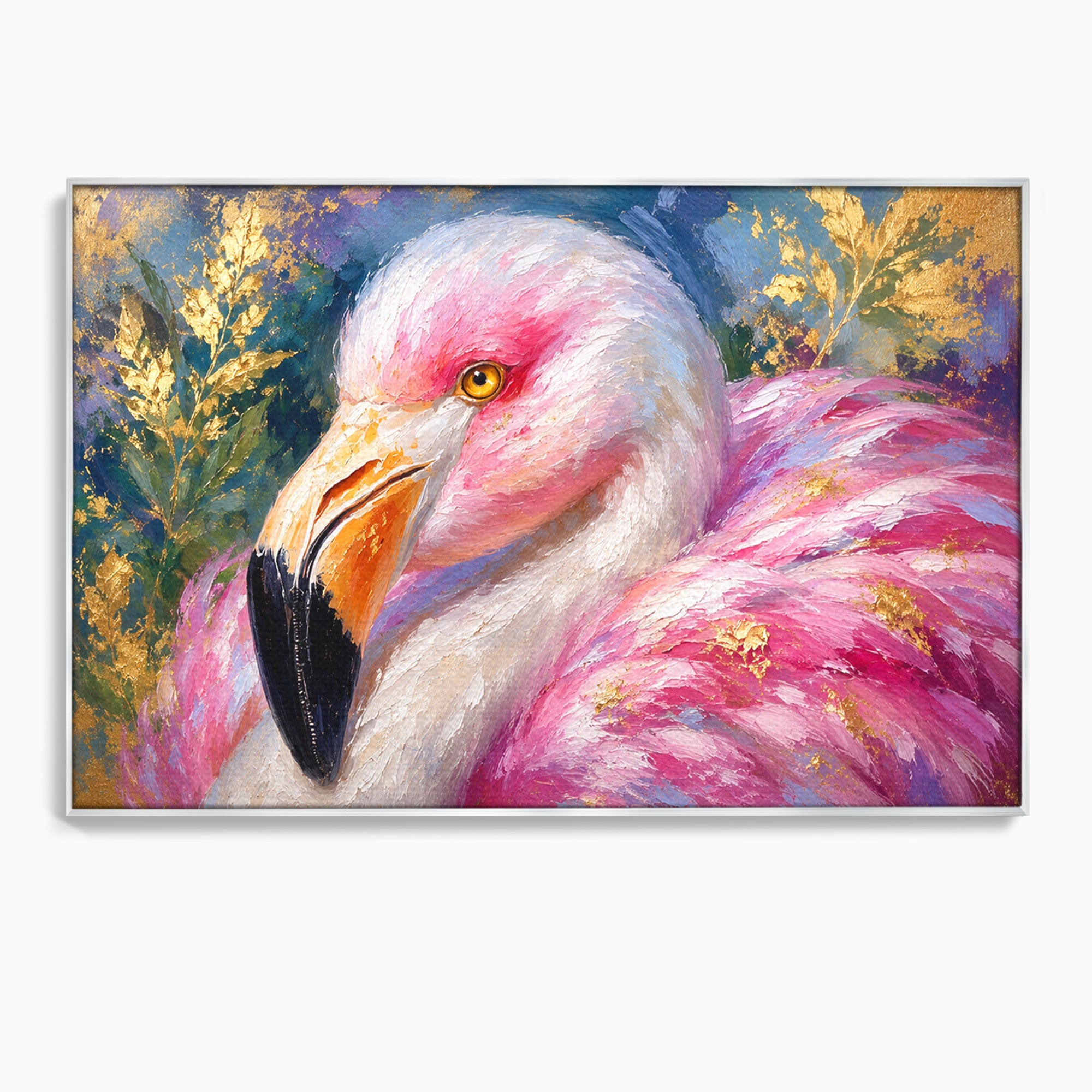 Tablou Canvas Premium LuxCanva® M1635, Flamingo Regal, Flamingo, Pasare, Natura, Exotic, Living, Culori Vibrante