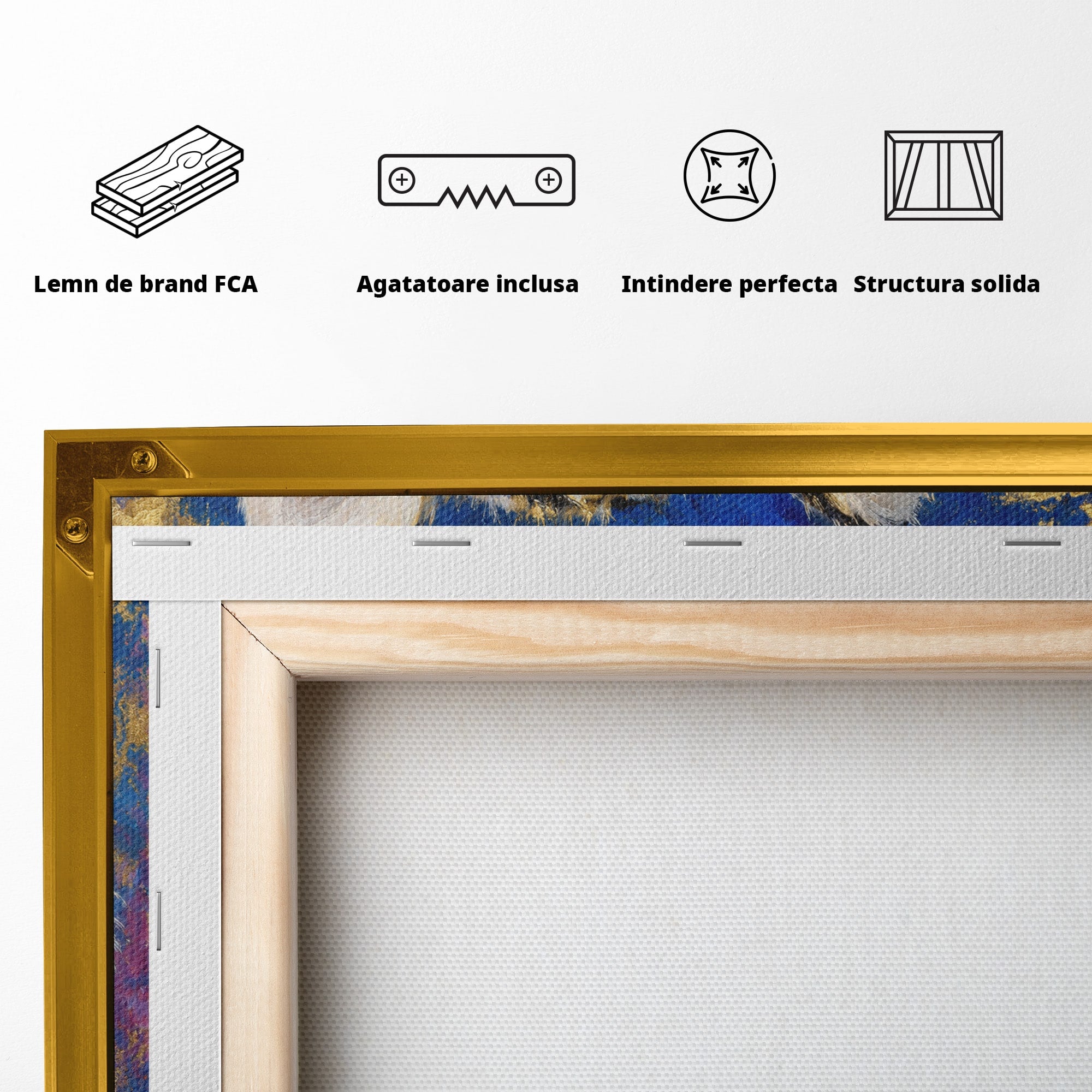 Tablou Canvas Premium LuxCanva® M1636, Tigru Regal, Tigru, Portret, Wildlife, Living, Dormitor, Culori Vibrante