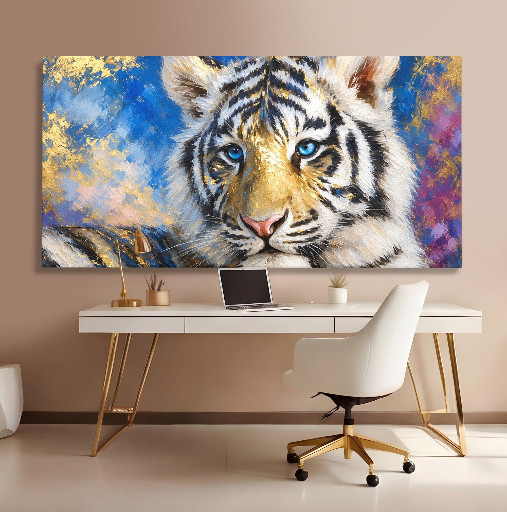 Tablou Canvas Premium LuxCanva® M1636, Tigru Regal, Tigru, Portret, Wildlife, Living, Dormitor, Culori Vibrante