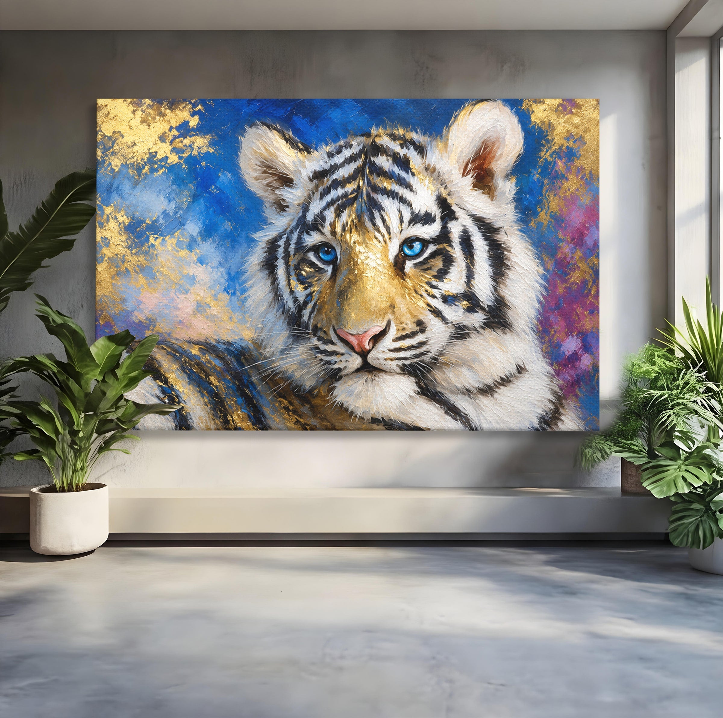 Tablou Canvas Premium LuxCanva® M1636, Tigru Regal, Tigru, Portret, Wildlife, Living, Dormitor, Culori Vibrante