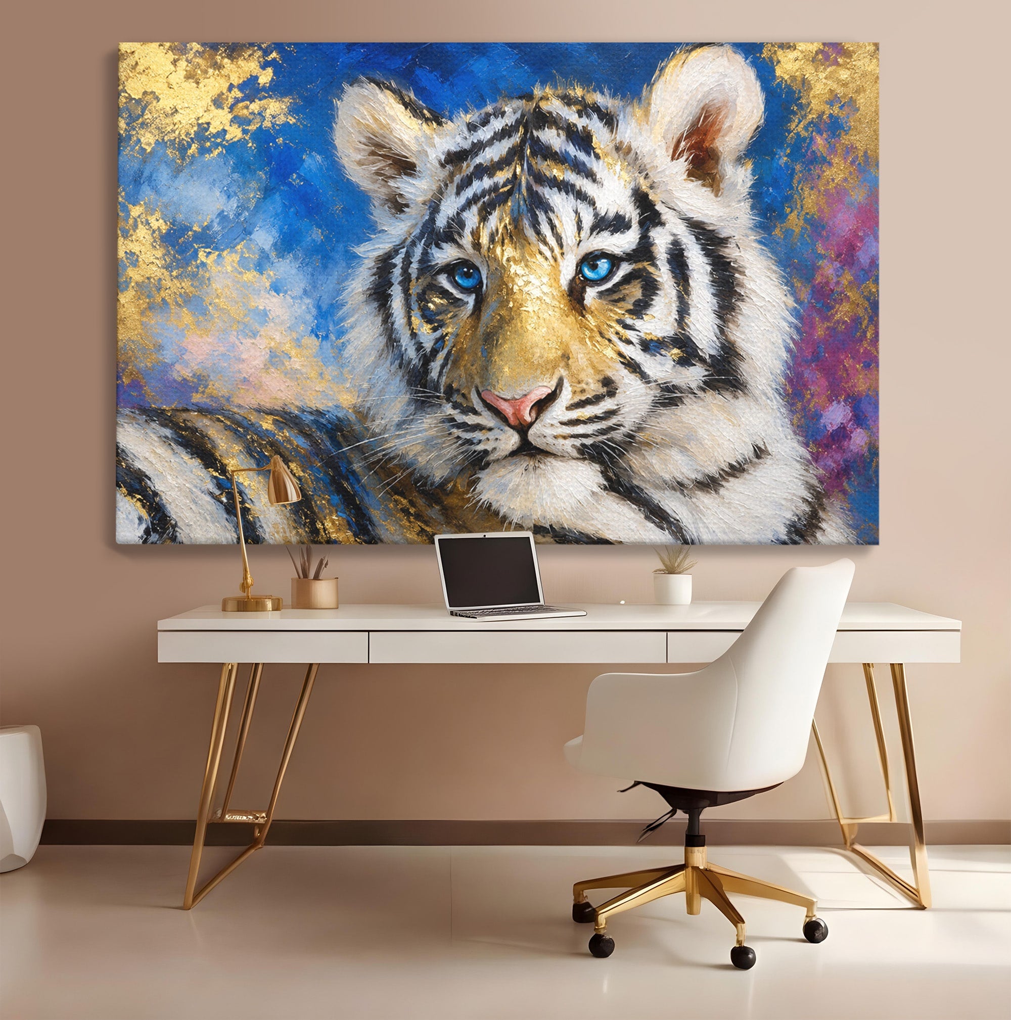 Tablou Canvas Premium LuxCanva® M1636, Tigru Regal, Tigru, Portret, Wildlife, Living, Dormitor, Culori Vibrante