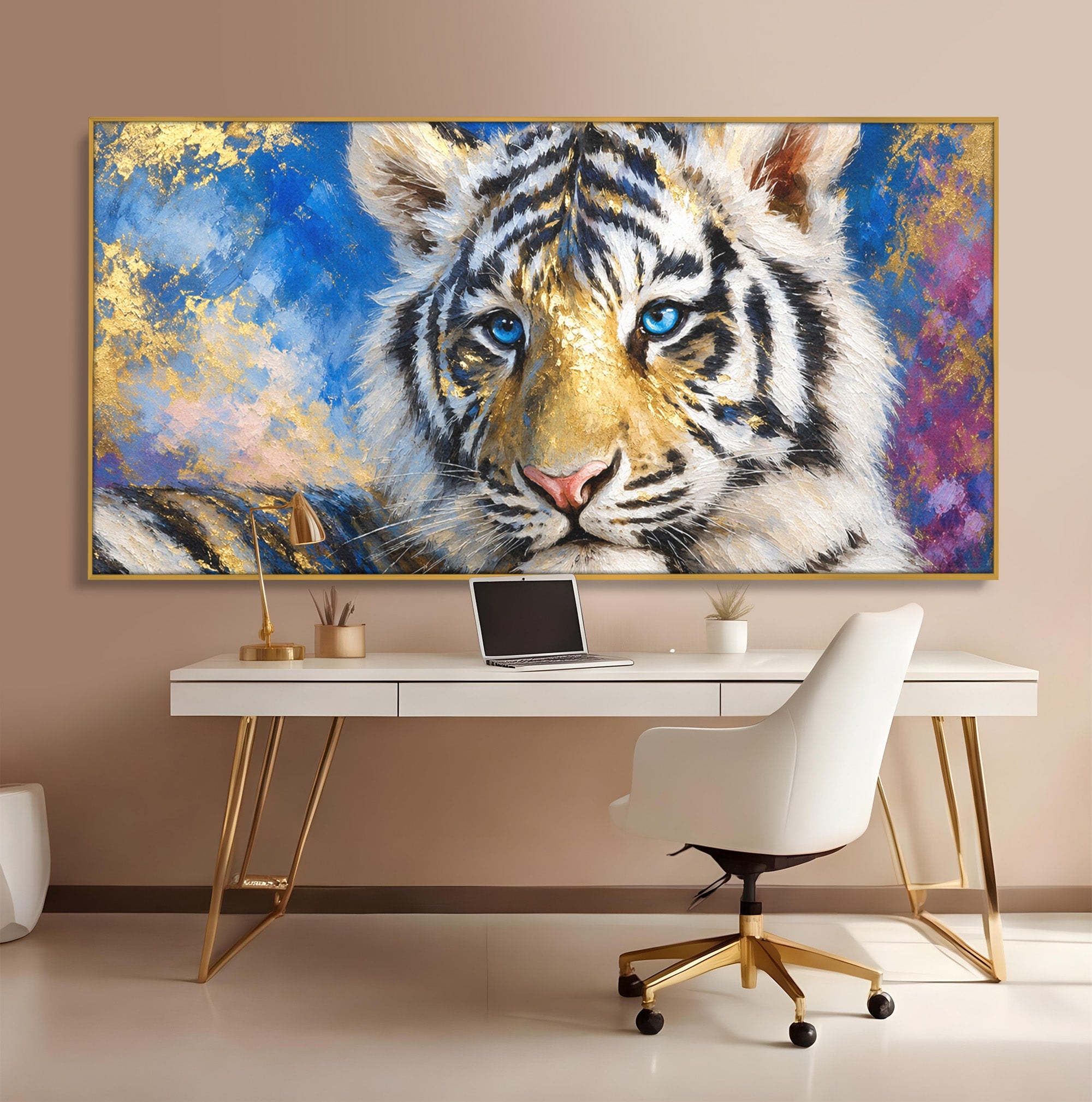 Tablou Canvas Premium LuxCanva® M1636, Tigru Regal, Tigru, Portret, Wildlife, Living, Dormitor, Culori Vibrante