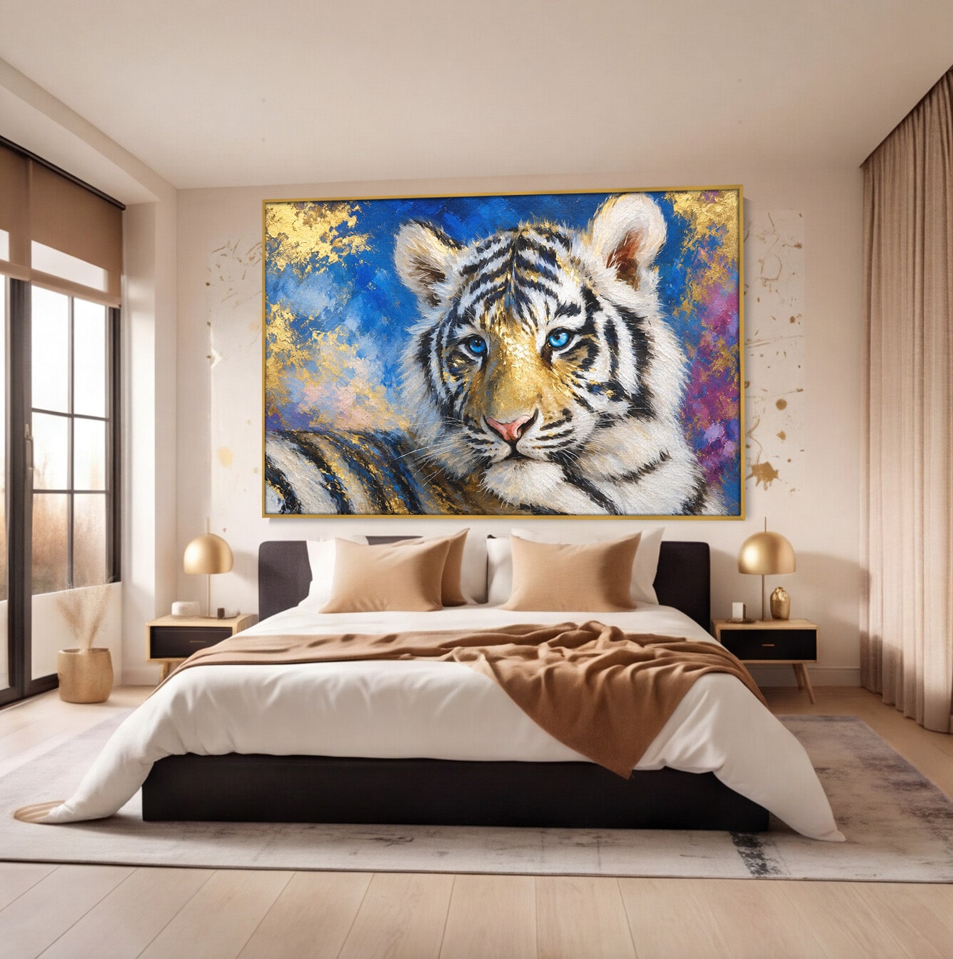 Tablou Canvas Premium LuxCanva® M1636, Tigru Regal, Tigru, Portret, Wildlife, Living, Dormitor, Culori Vibrante