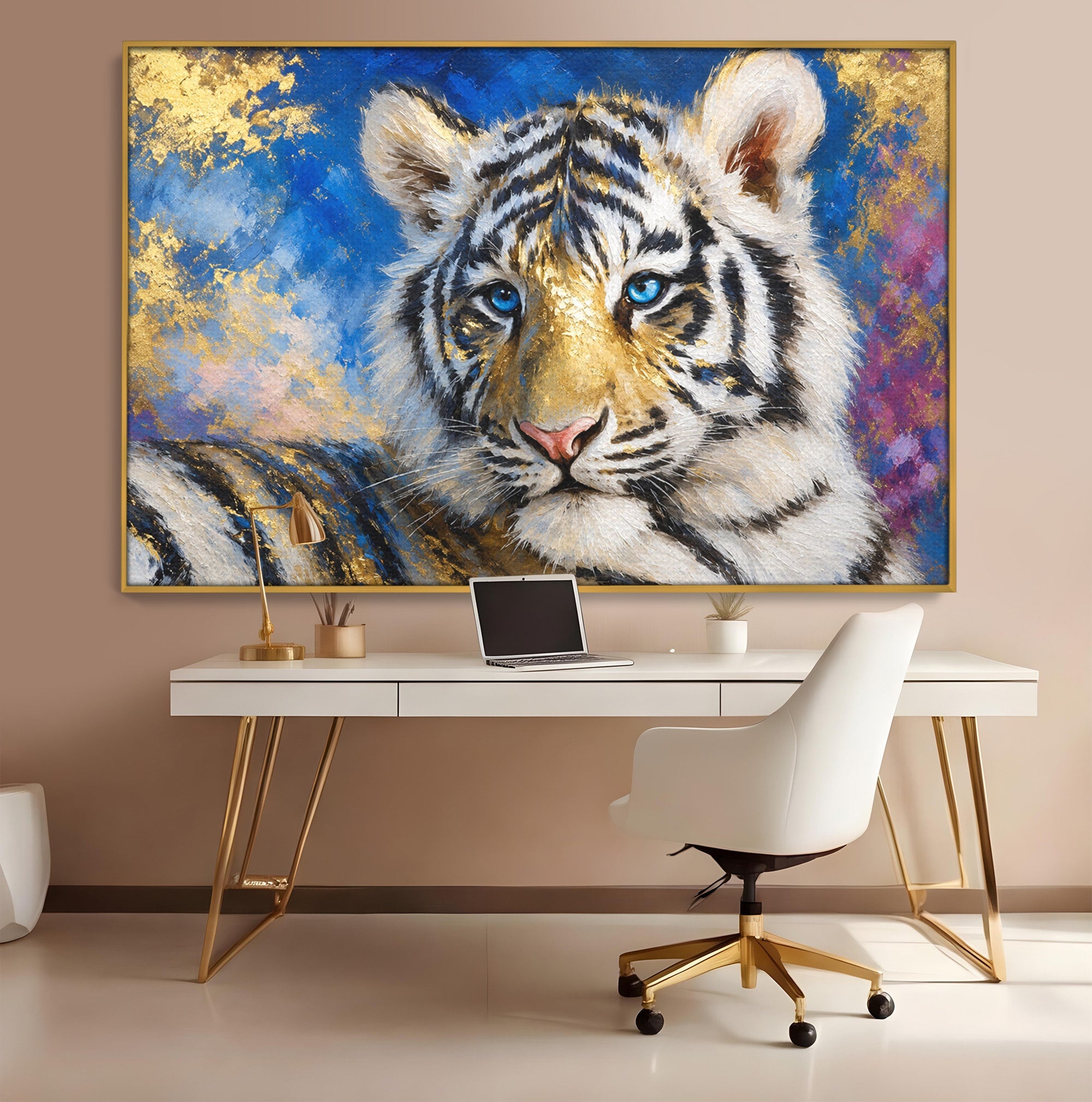 Tablou Canvas Premium LuxCanva® M1636, Tigru Regal, Tigru, Portret, Wildlife, Living, Dormitor, Culori Vibrante