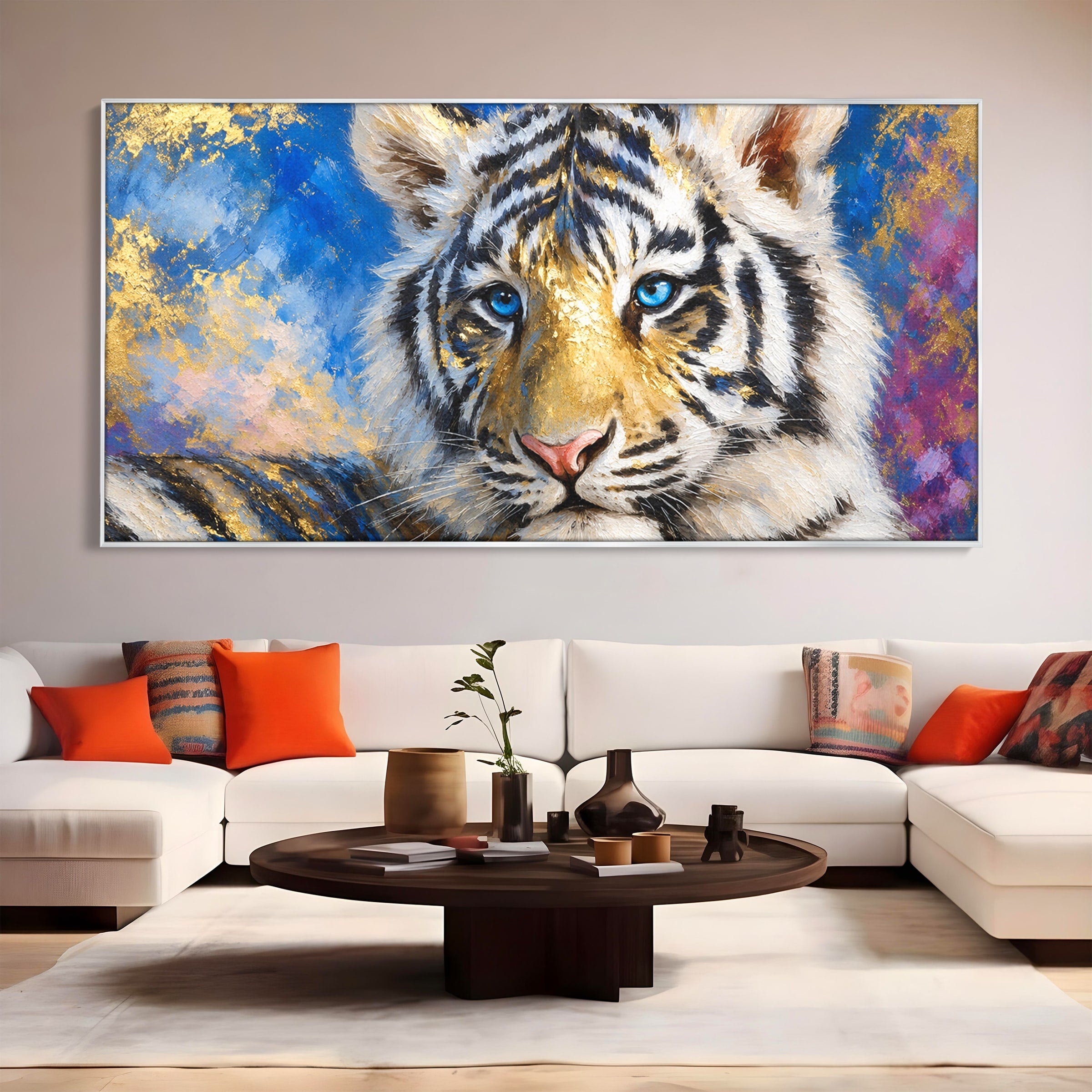 Tablou Canvas Premium LuxCanva® M1636, Tigru Regal, Tigru, Portret, Wildlife, Living, Dormitor, Culori Vibrante