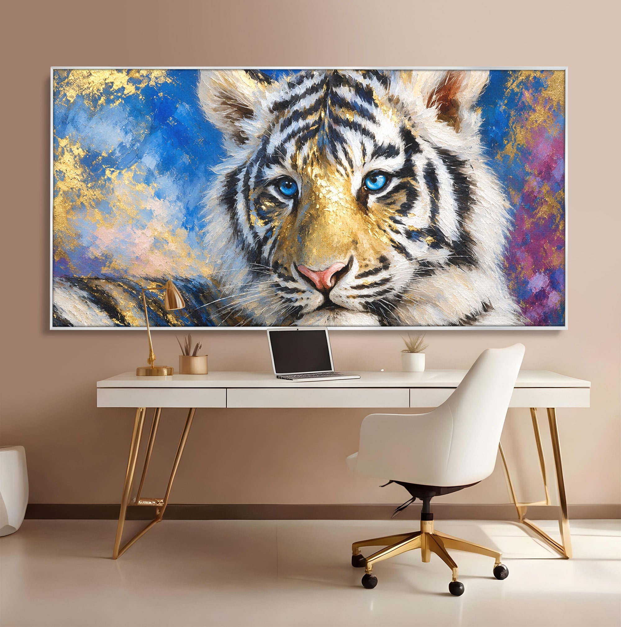 Tablou Canvas Premium LuxCanva® M1636, Tigru Regal, Tigru, Portret, Wildlife, Living, Dormitor, Culori Vibrante