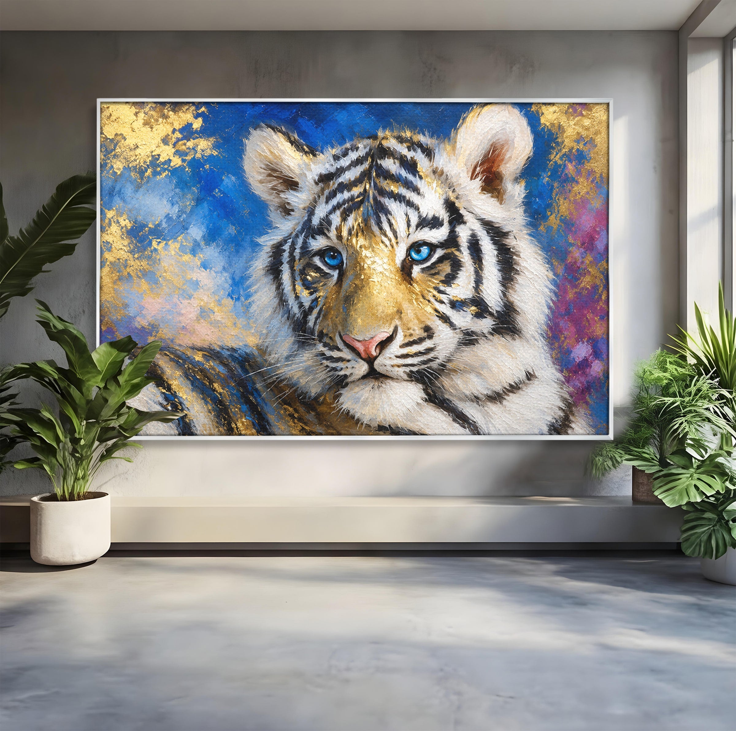 Tablou Canvas Premium LuxCanva® M1636, Tigru Regal, Tigru, Portret, Wildlife, Living, Dormitor, Culori Vibrante