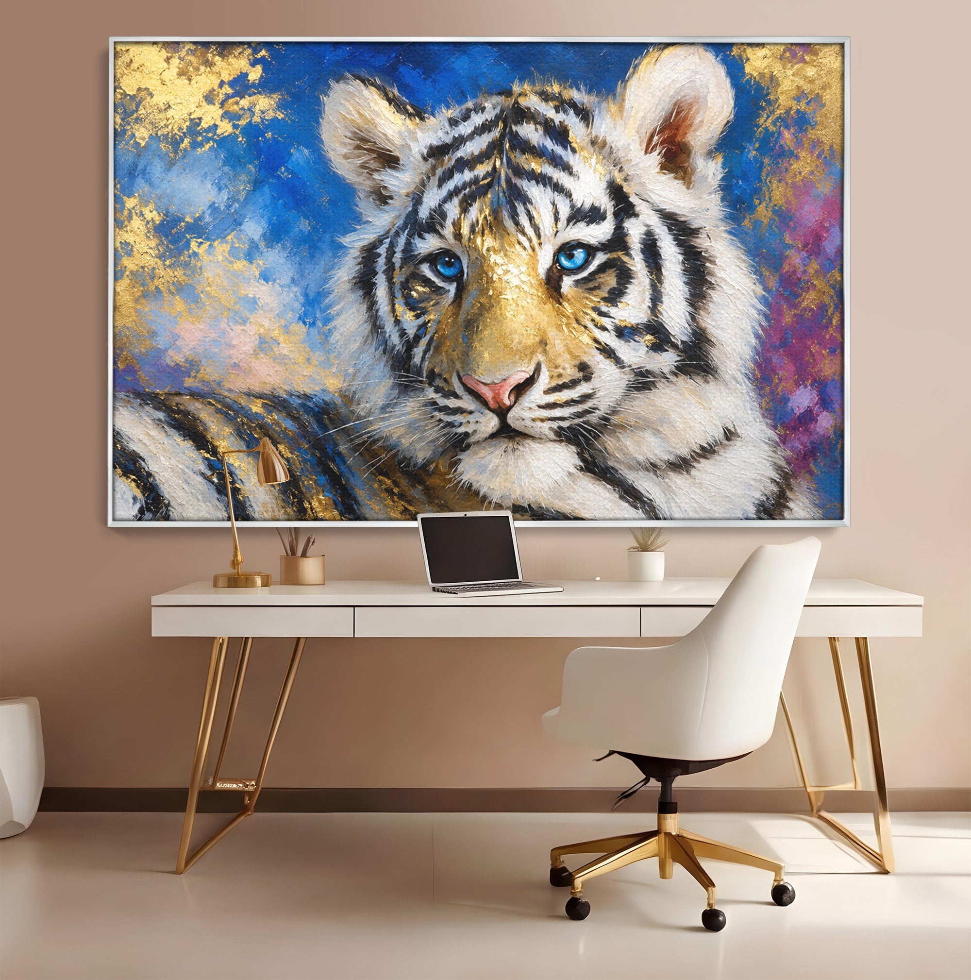 Tablou Canvas Premium LuxCanva® M1636, Tigru Regal, Tigru, Portret, Wildlife, Living, Dormitor, Culori Vibrante