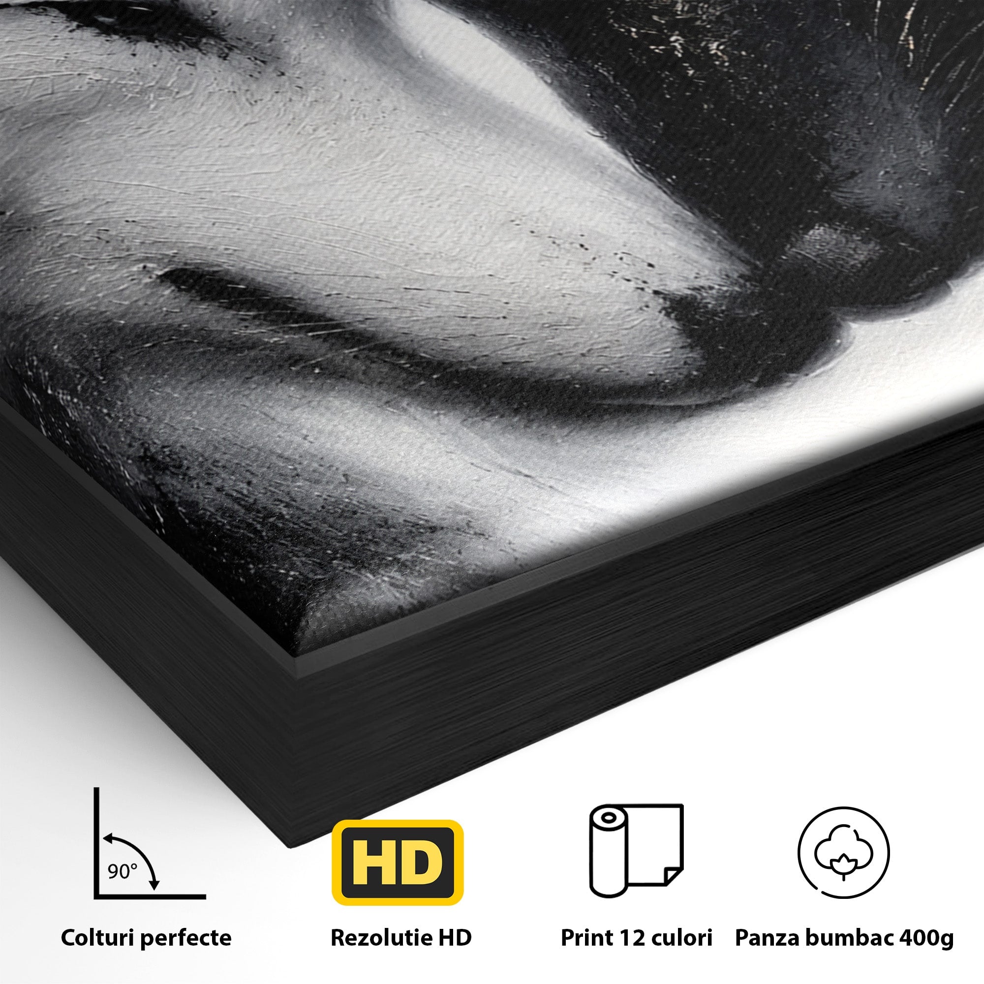 Tablou Canvas Premium LuxCanva® M1637, Lupii Yin Si Yang, Lup, Yin Yang, Abstract, Armonie, Living, Culori Vibrante