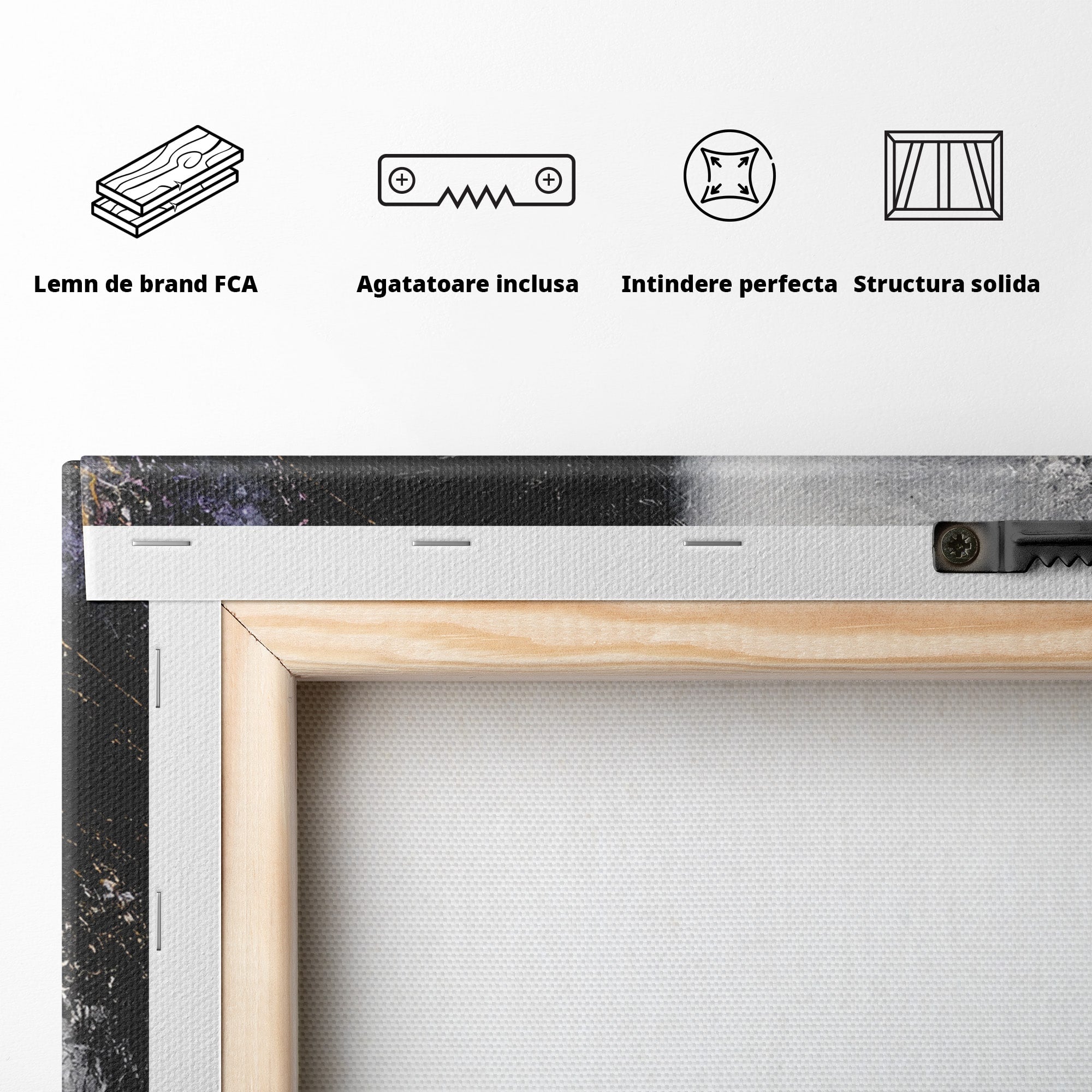 Tablou Canvas Premium LuxCanva® M1637, Lupii Yin Si Yang, Lup, Yin Yang, Abstract, Armonie, Living, Culori Vibrante
