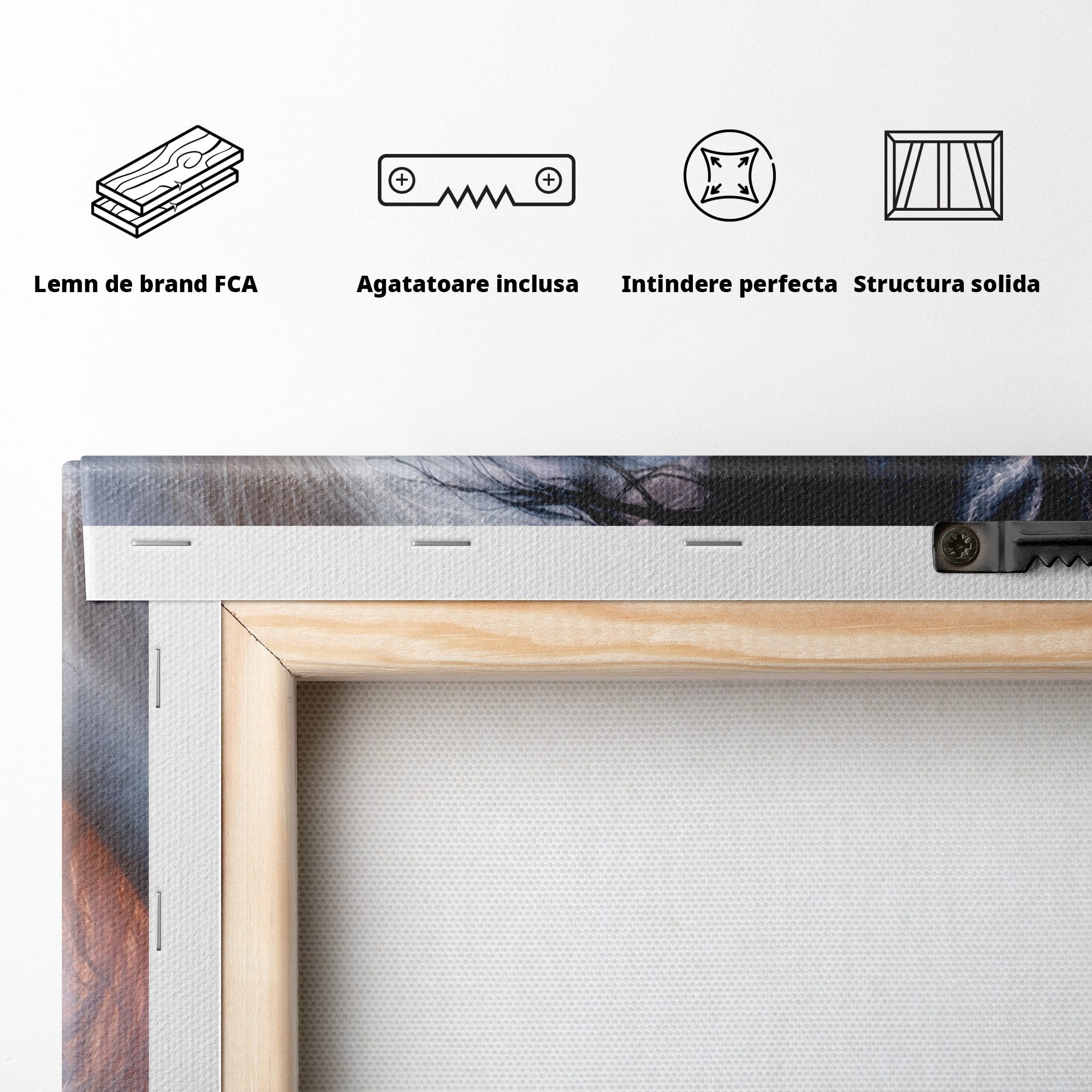 Tablou Canvas Premium LuxCanva® M1639, Cai In Armonie, Cai, Armonie, Eleganta, Animale, Dormitor, Culori Vibrante