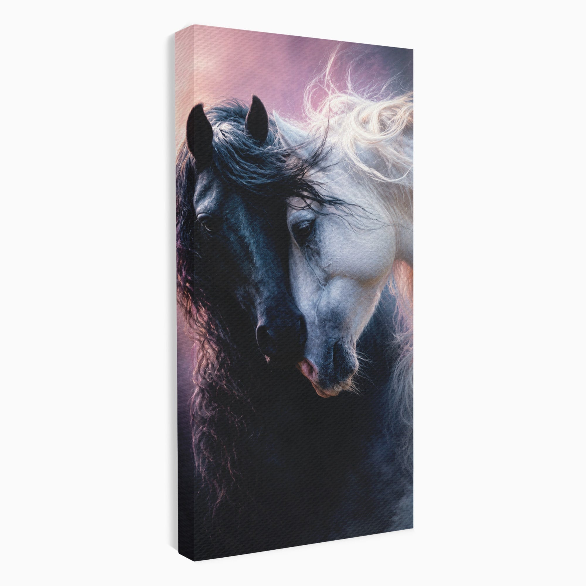 Tablou Canvas Premium LuxCanva® M1639, Cai In Armonie, Cai, Armonie, Eleganta, Animale, Dormitor, Culori Vibrante