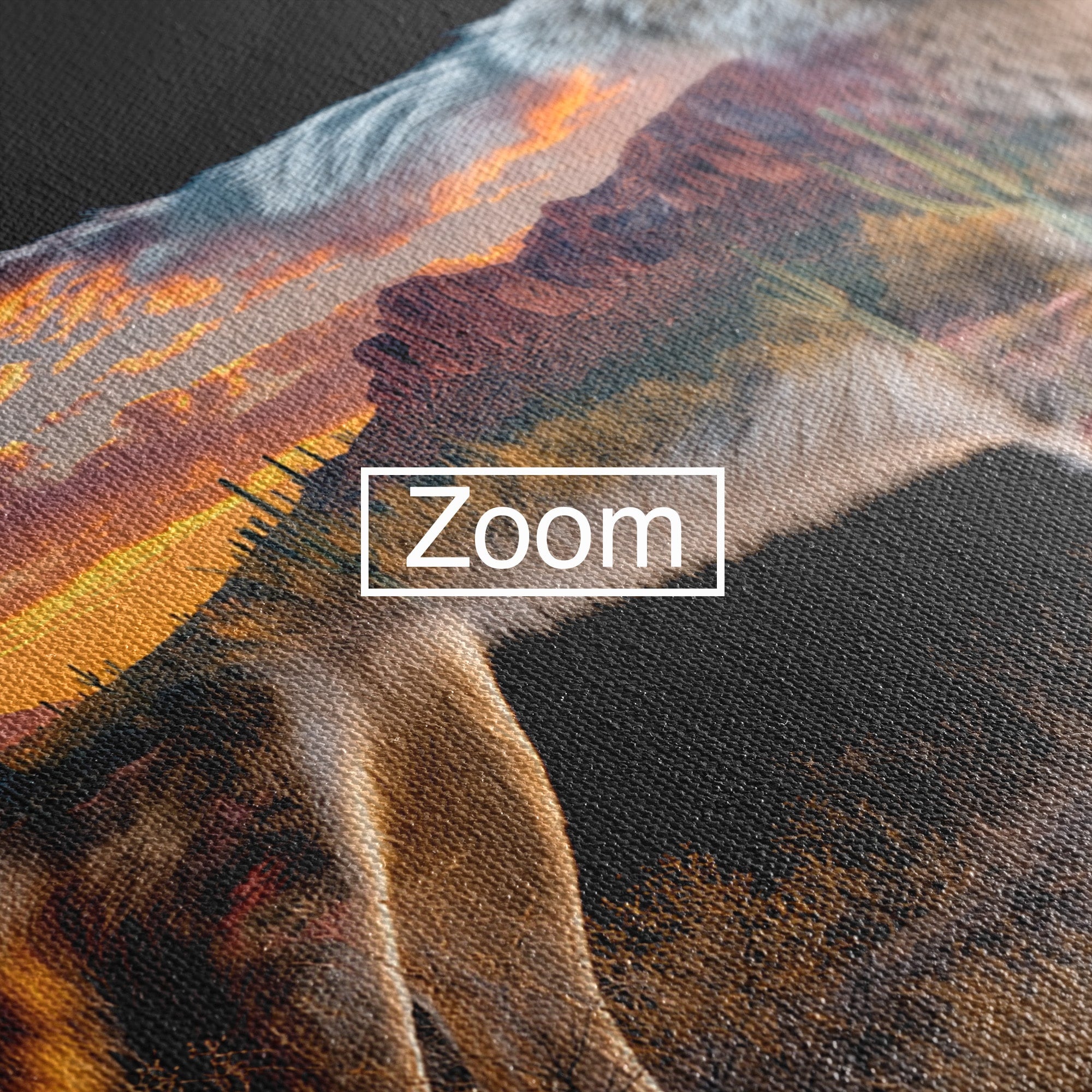 Tablou Canvas Premium LuxCanva® M1643, Coyote In Desert, Coyote, Desert, Apus, Natura, Peisaj, Animale, Living, Culori Vibrante