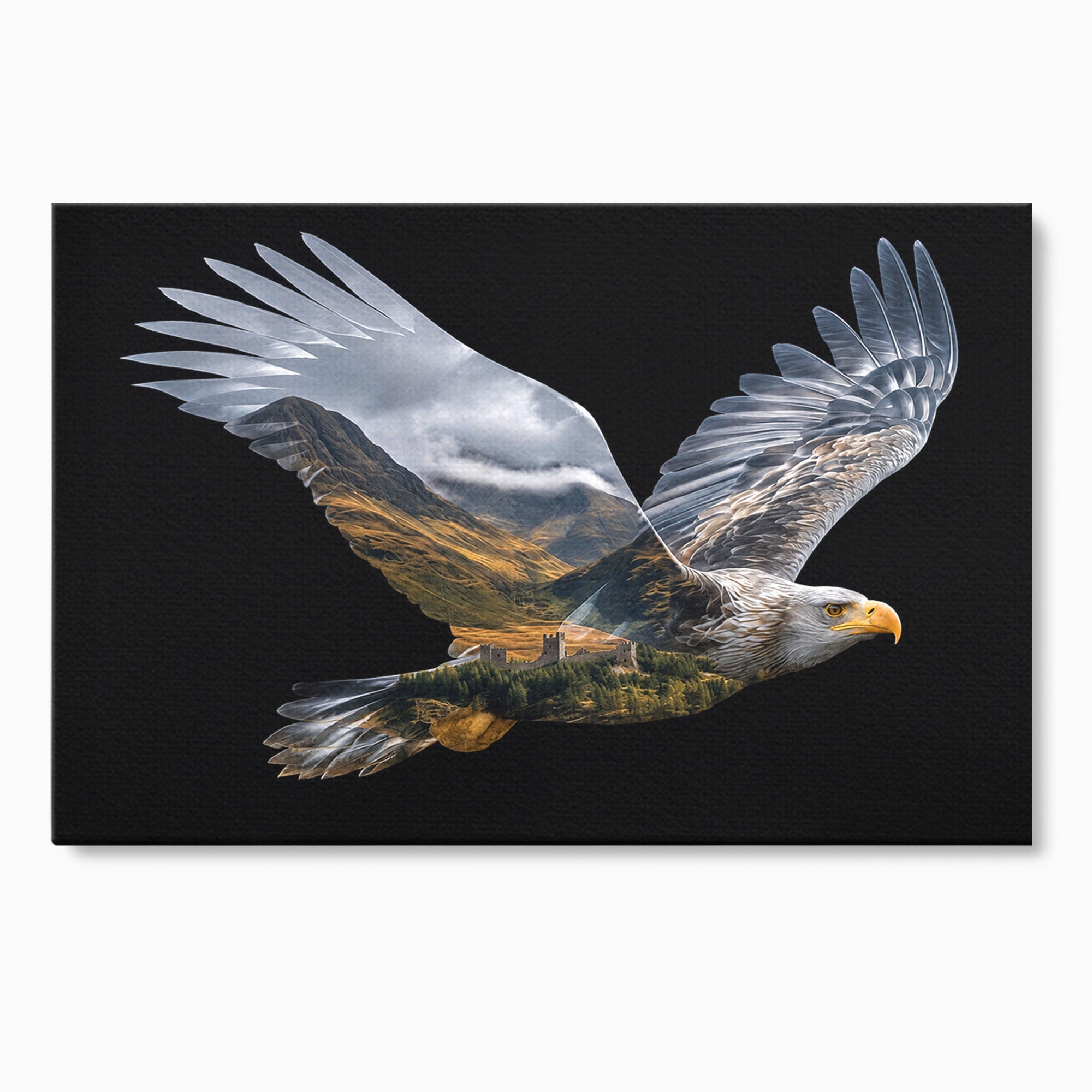 Tablou Canvas Premium LuxCanva® M1645, Vulturul Libertatii, Vultur, Peisaj, Libertate, Natura, Birou, Living, Culori Vibrante