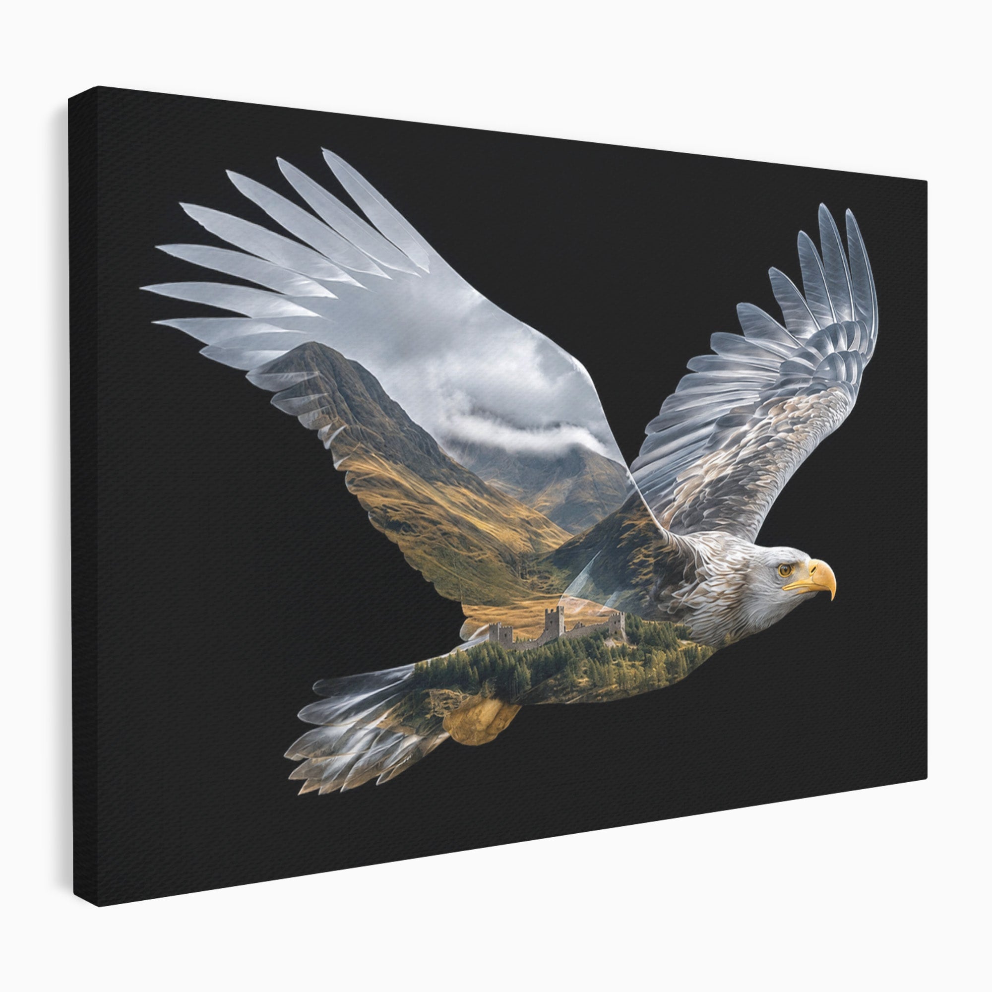 Tablou Canvas Premium LuxCanva® M1645, Vulturul Libertatii, Vultur, Peisaj, Libertate, Natura, Birou, Living, Culori Vibrante