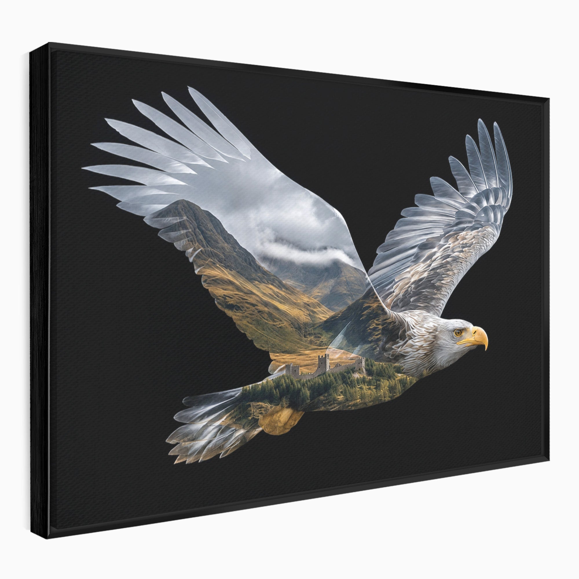 Tablou Canvas Premium LuxCanva® M1645, Vulturul Libertatii, Vultur, Peisaj, Libertate, Natura, Birou, Living, Culori Vibrante