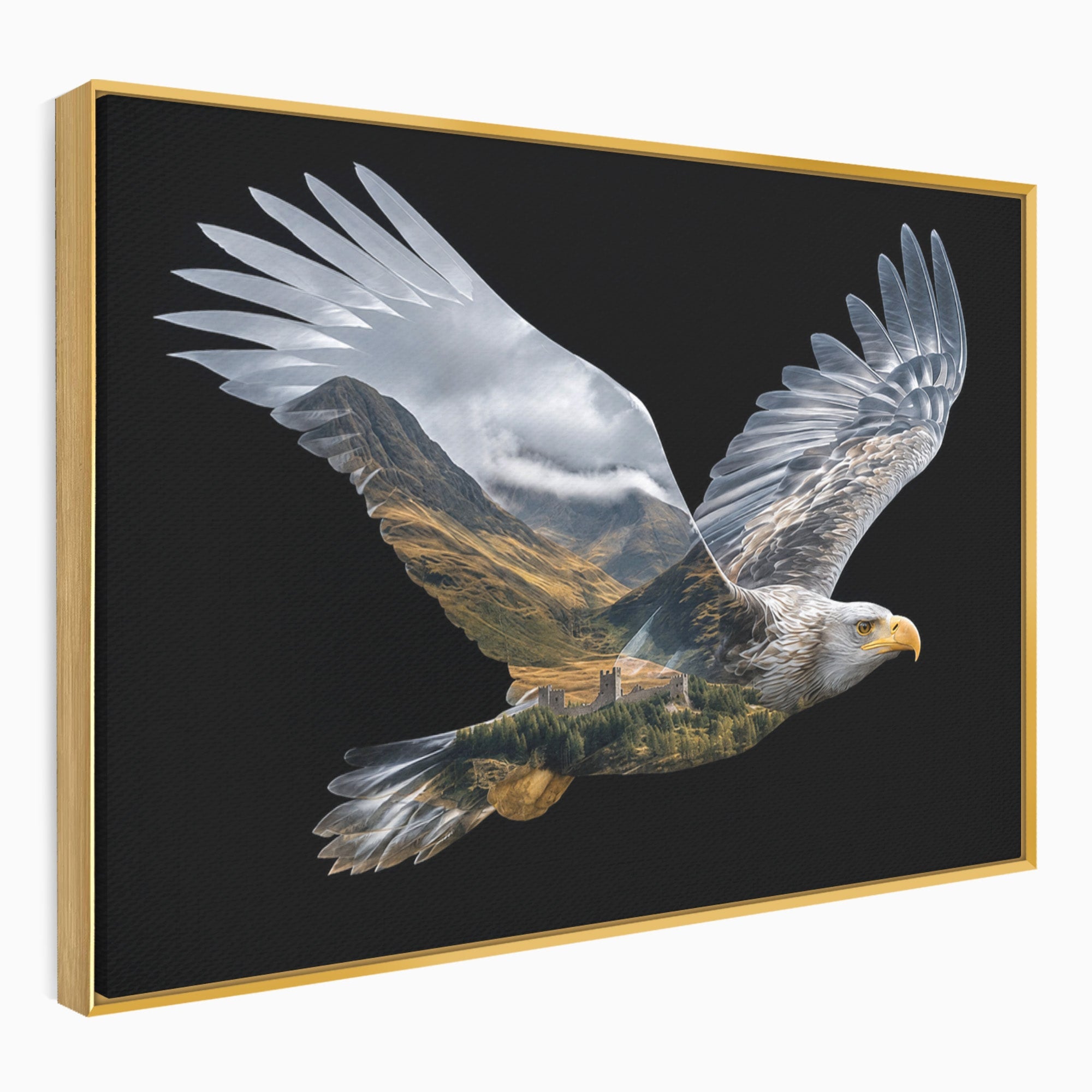 Tablou Canvas Premium LuxCanva® M1645, Vulturul Libertatii, Vultur, Peisaj, Libertate, Natura, Birou, Living, Culori Vibrante