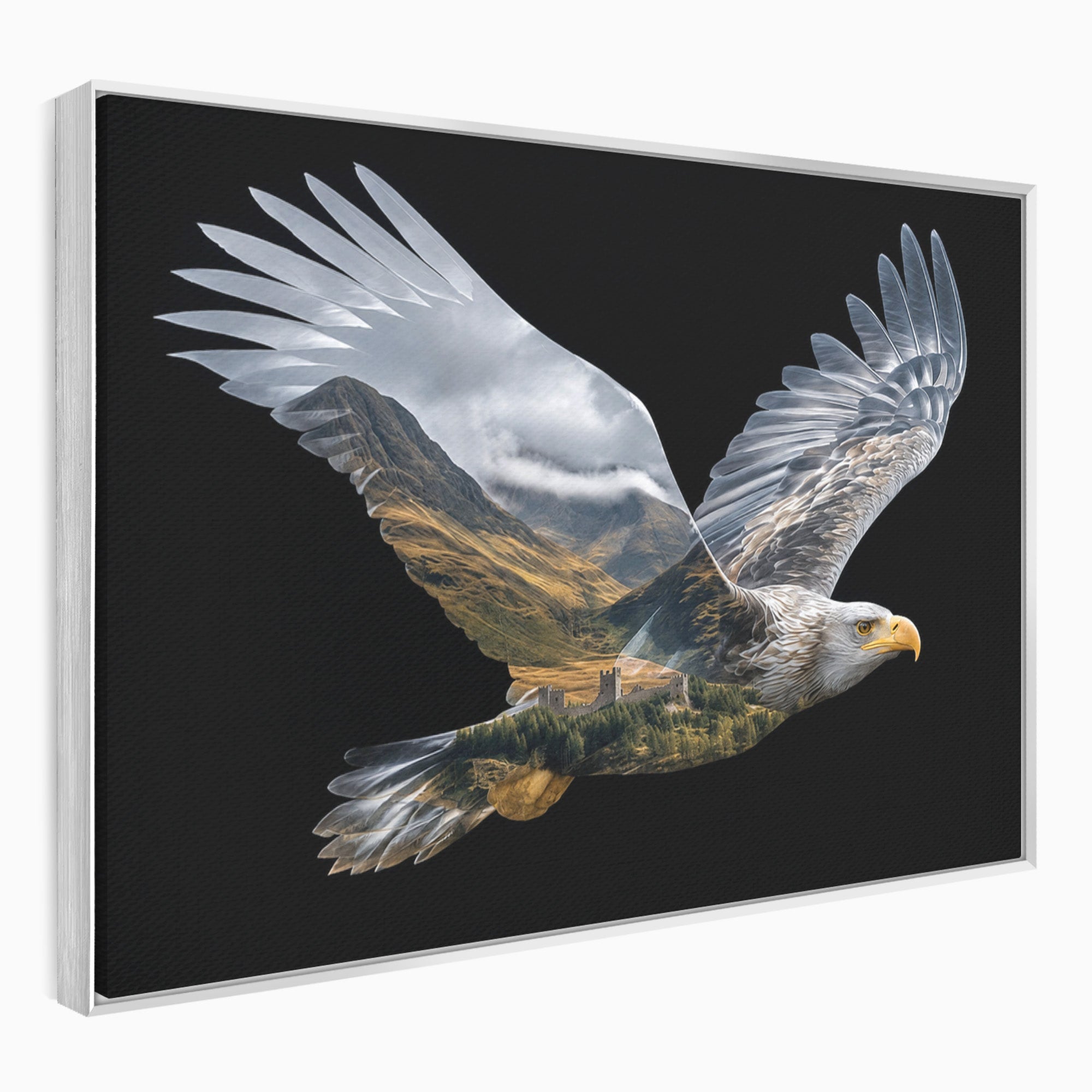 Tablou Canvas Premium LuxCanva® M1645, Vulturul Libertatii, Vultur, Peisaj, Libertate, Natura, Birou, Living, Culori Vibrante