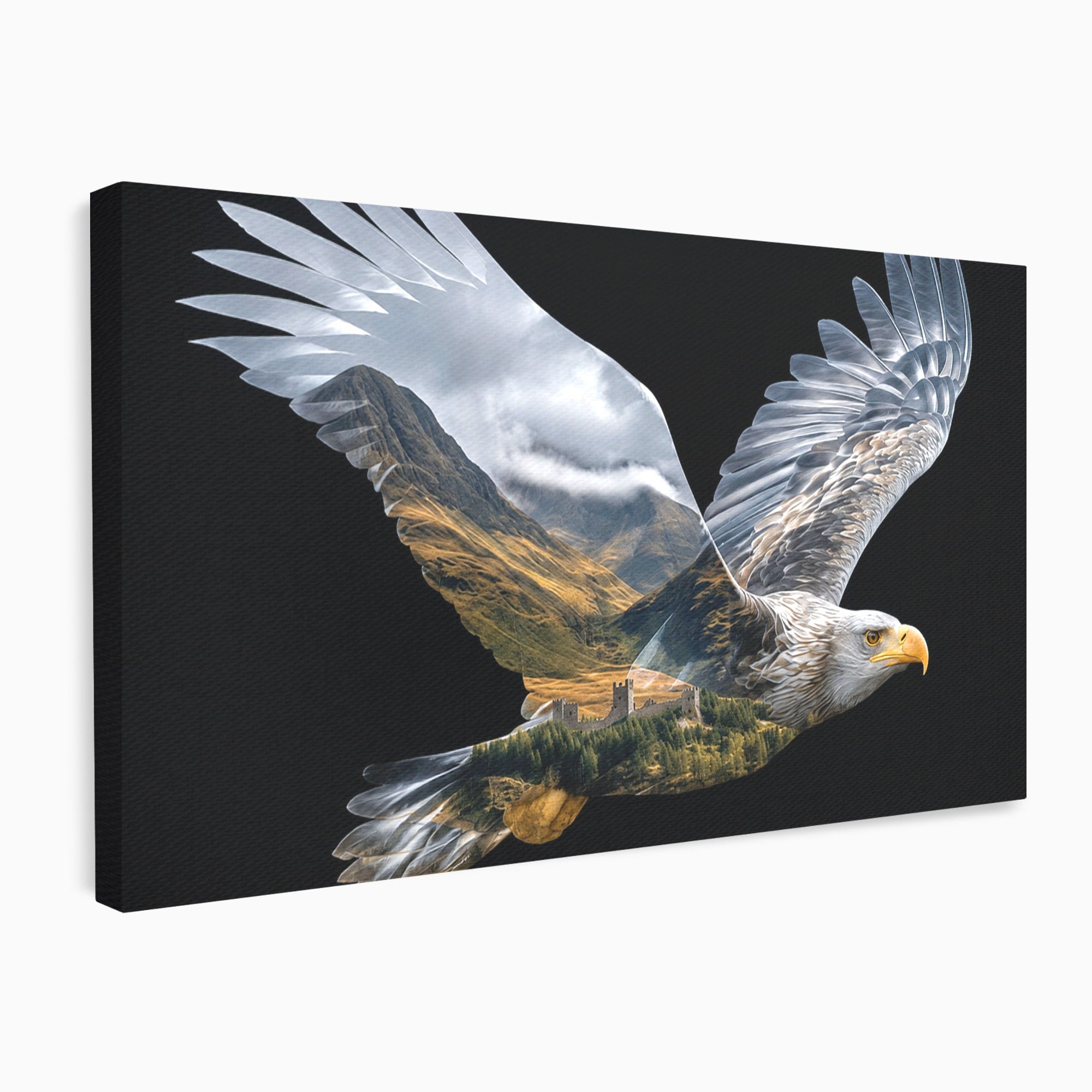 Tablou Canvas Premium LuxCanva® M1645, Vulturul Libertatii, Vultur, Peisaj, Libertate, Natura, Birou, Living, Culori Vibrante