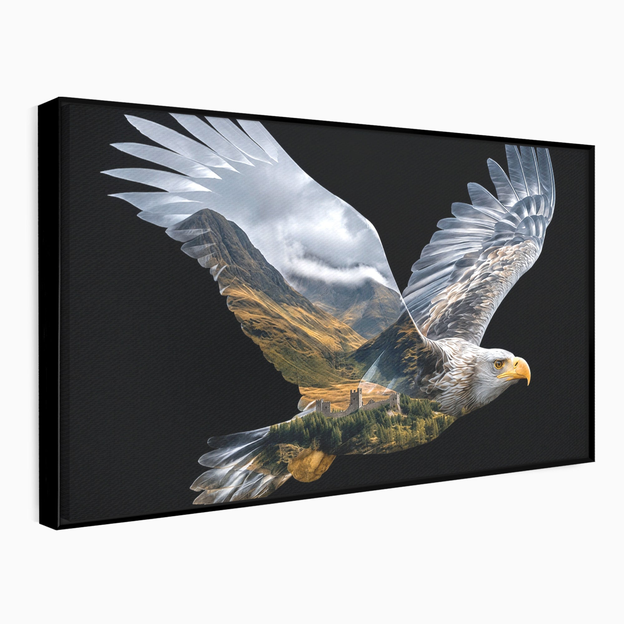 Tablou Canvas Premium LuxCanva® M1645, Vulturul Libertatii, Vultur, Peisaj, Libertate, Natura, Birou, Living, Culori Vibrante