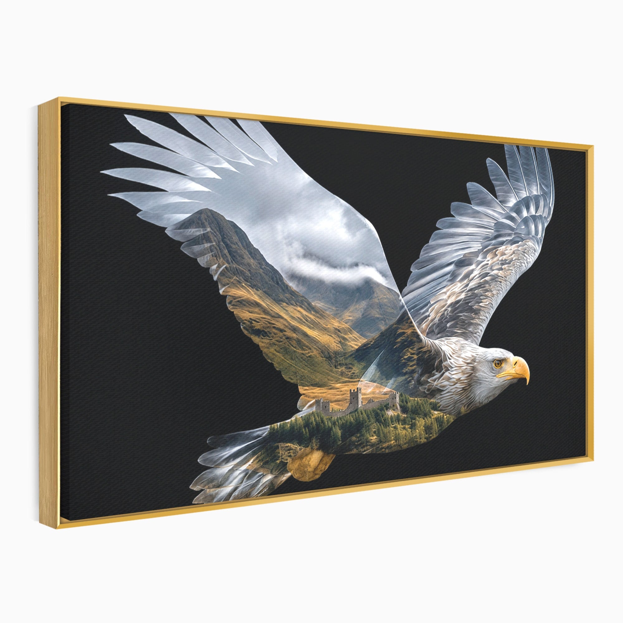 Tablou Canvas Premium LuxCanva® M1645, Vulturul Libertatii, Vultur, Peisaj, Libertate, Natura, Birou, Living, Culori Vibrante