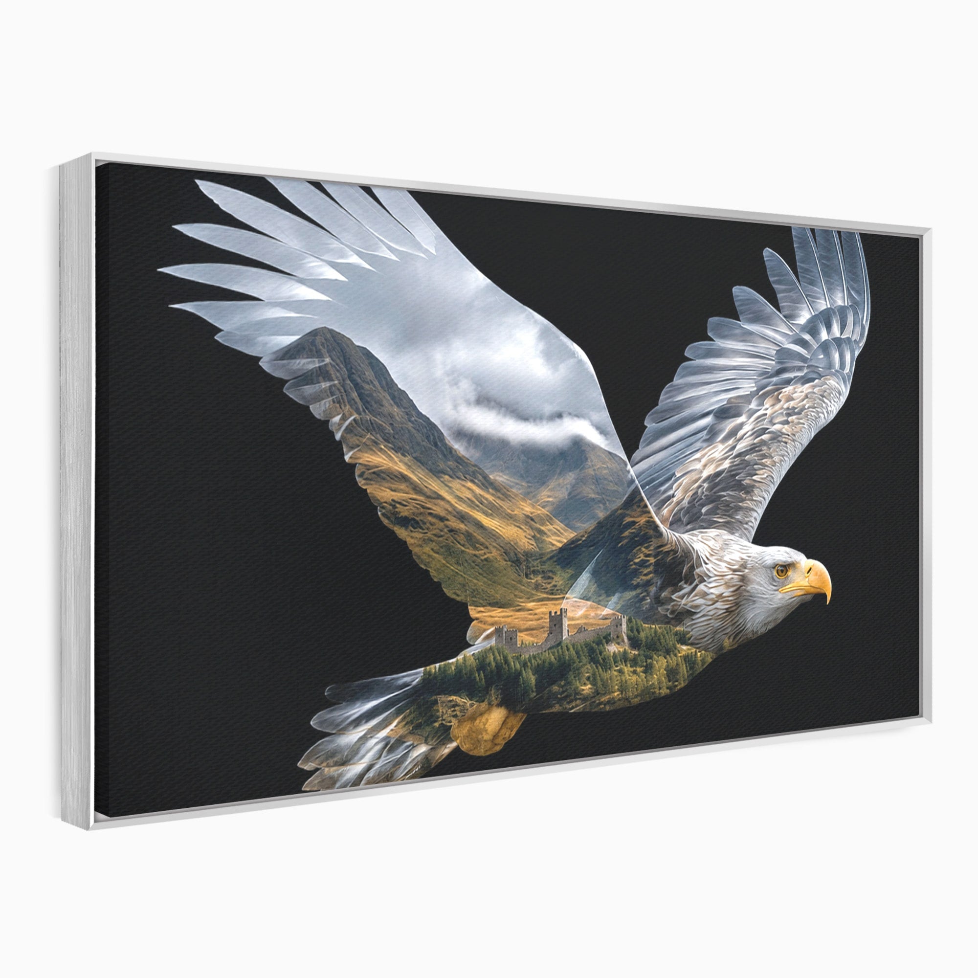 Tablou Canvas Premium LuxCanva® M1645, Vulturul Libertatii, Vultur, Peisaj, Libertate, Natura, Birou, Living, Culori Vibrante