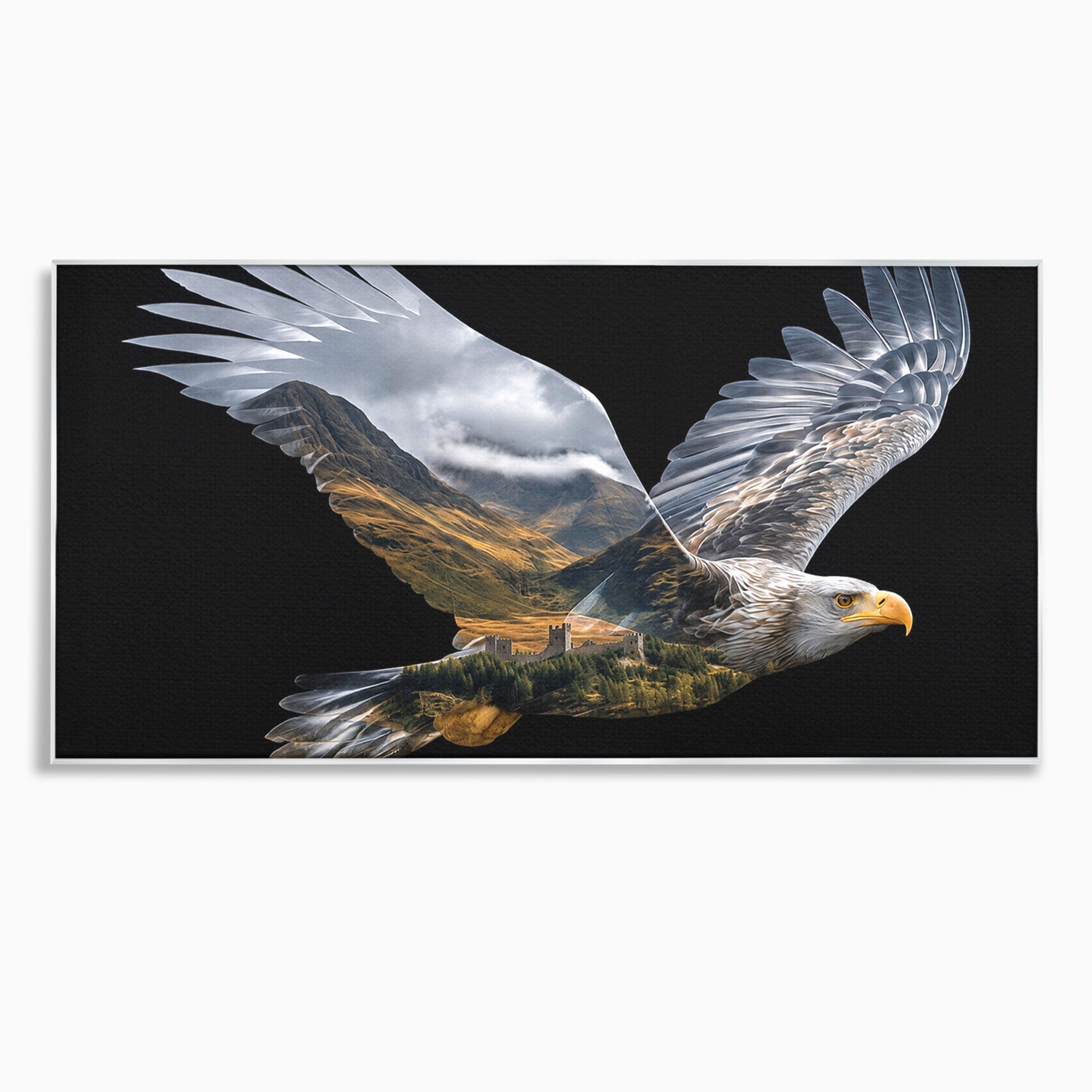 Tablou Canvas Premium LuxCanva® M1645, Vulturul Libertatii, Vultur, Peisaj, Libertate, Natura, Birou, Living, Culori Vibrante