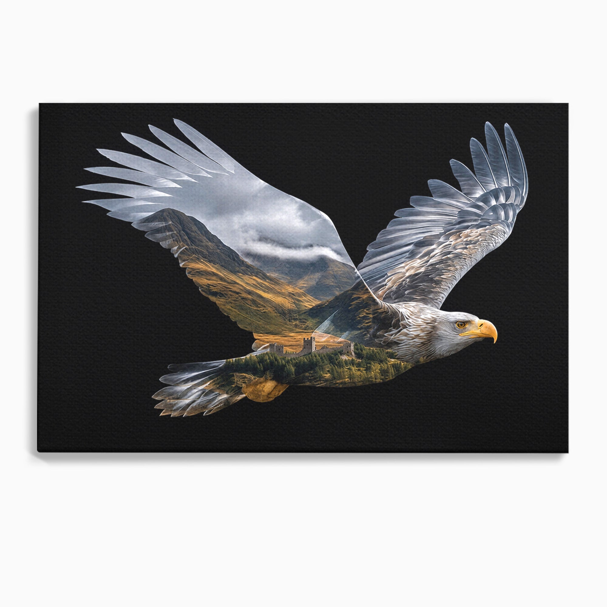 Tablou Canvas Premium LuxCanva® M1645, Vulturul Libertatii, Vultur, Peisaj, Libertate, Natura, Birou, Living, Culori Vibrante