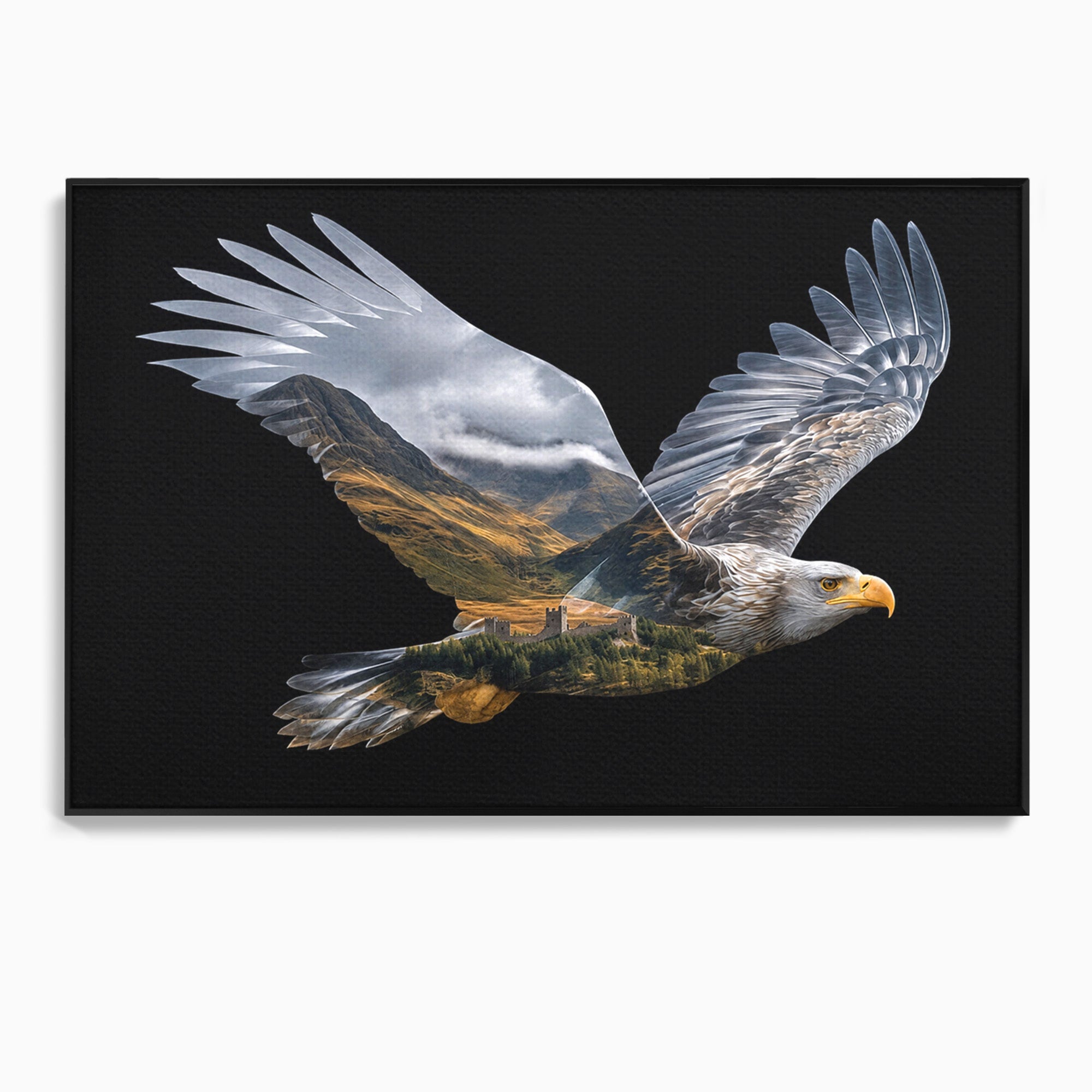 Tablou Canvas Premium LuxCanva® M1645, Vulturul Libertatii, Vultur, Peisaj, Libertate, Natura, Birou, Living, Culori Vibrante