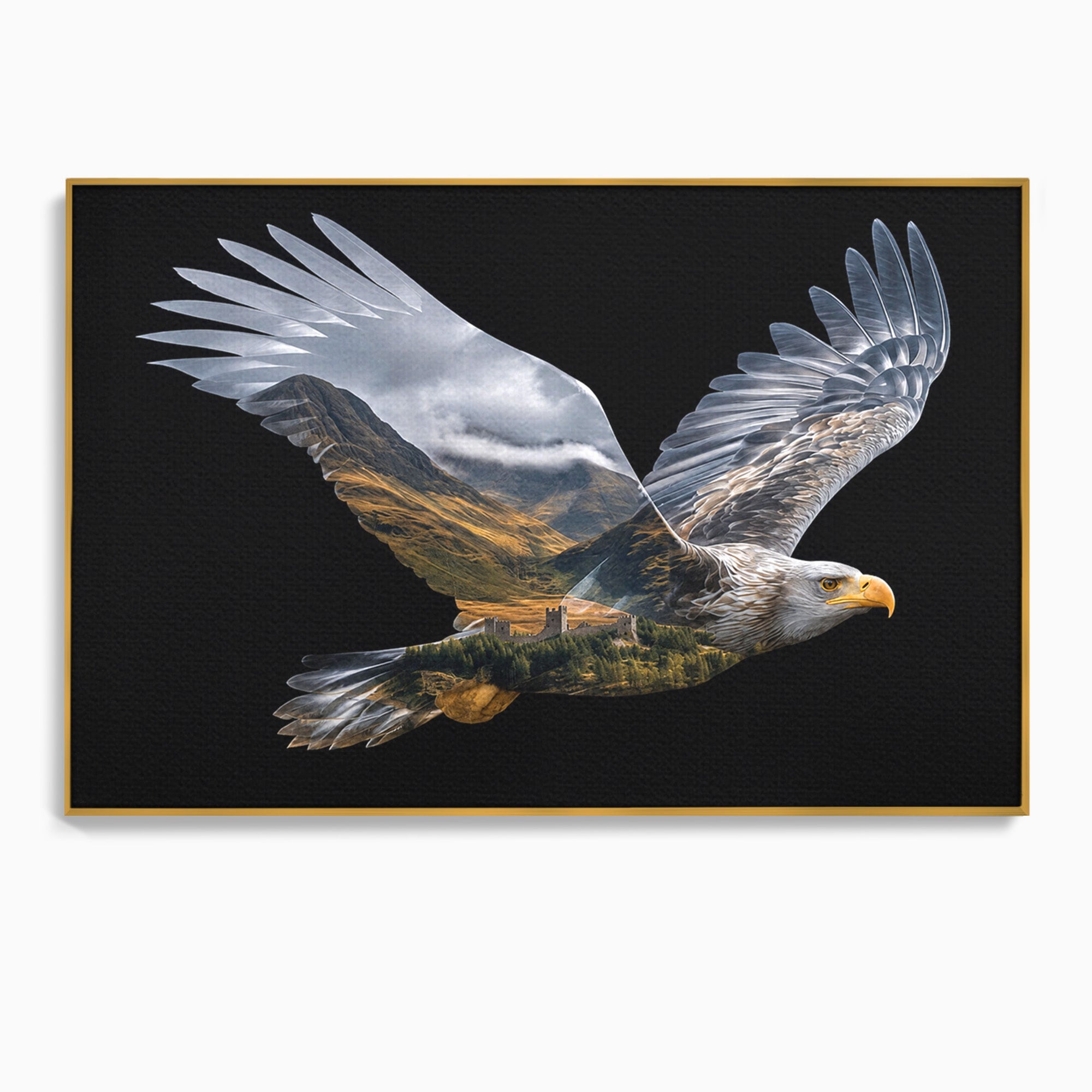 Tablou Canvas Premium LuxCanva® M1645, Vulturul Libertatii, Vultur, Peisaj, Libertate, Natura, Birou, Living, Culori Vibrante
