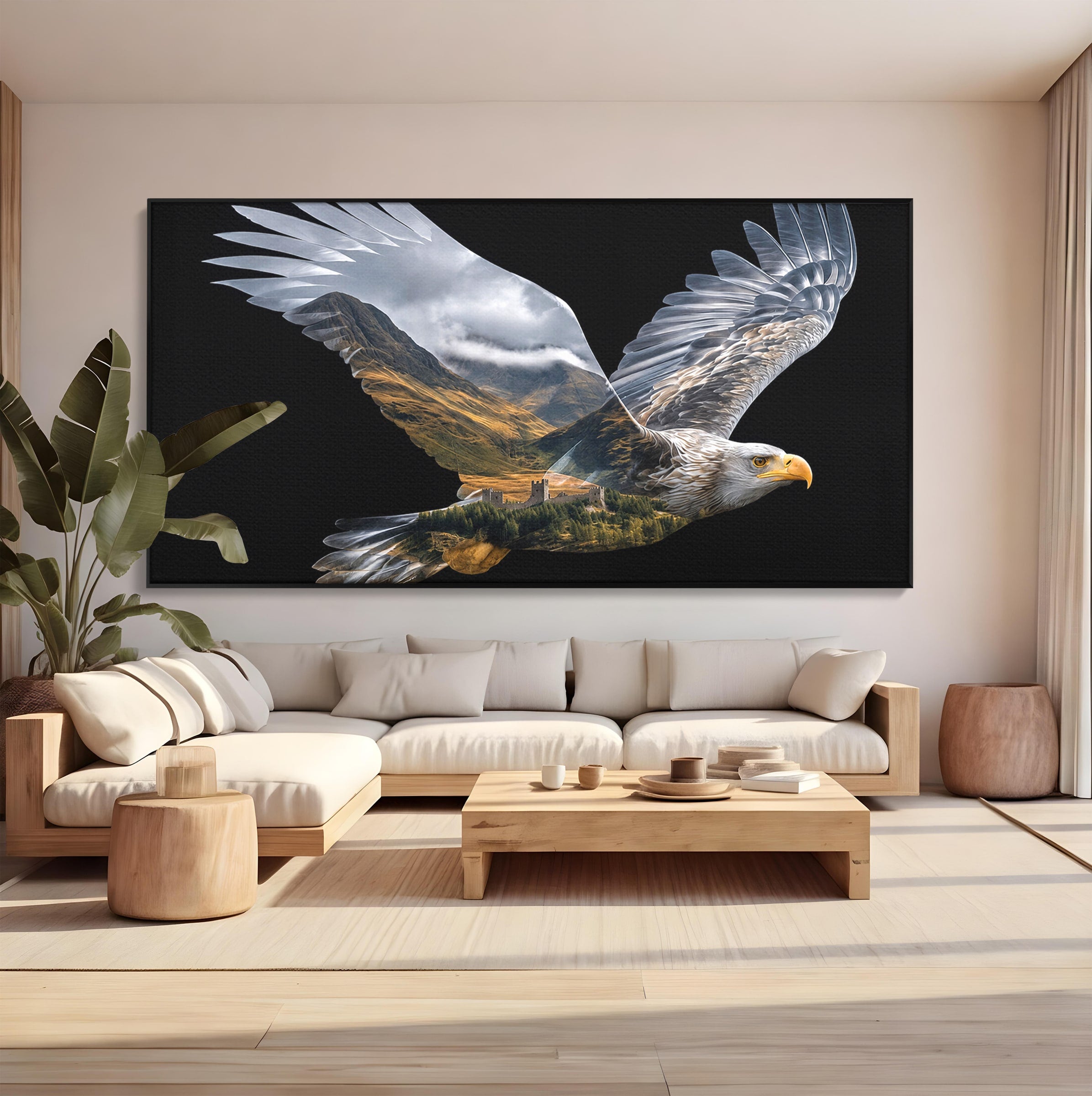 Tablou Canvas Premium LuxCanva® M1645, Vulturul Libertatii, Vultur, Peisaj, Libertate, Natura, Birou, Living, Culori Vibrante