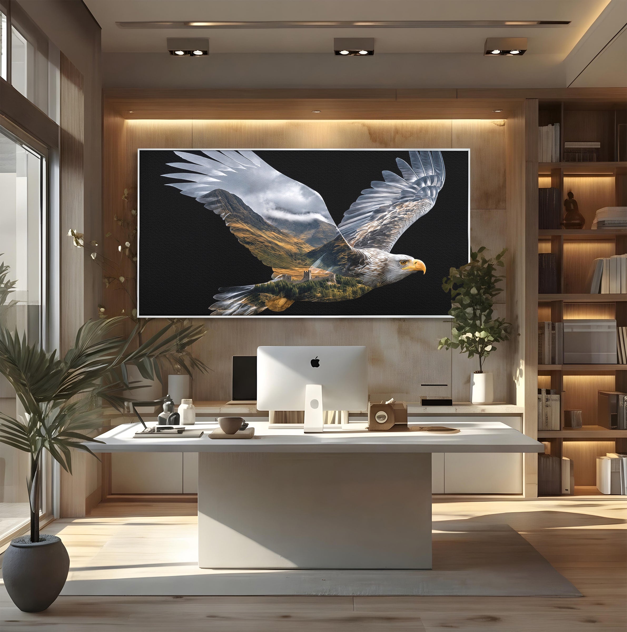 Tablou Canvas Premium LuxCanva® M1645, Vulturul Libertatii, Vultur, Peisaj, Libertate, Natura, Birou, Living, Culori Vibrante