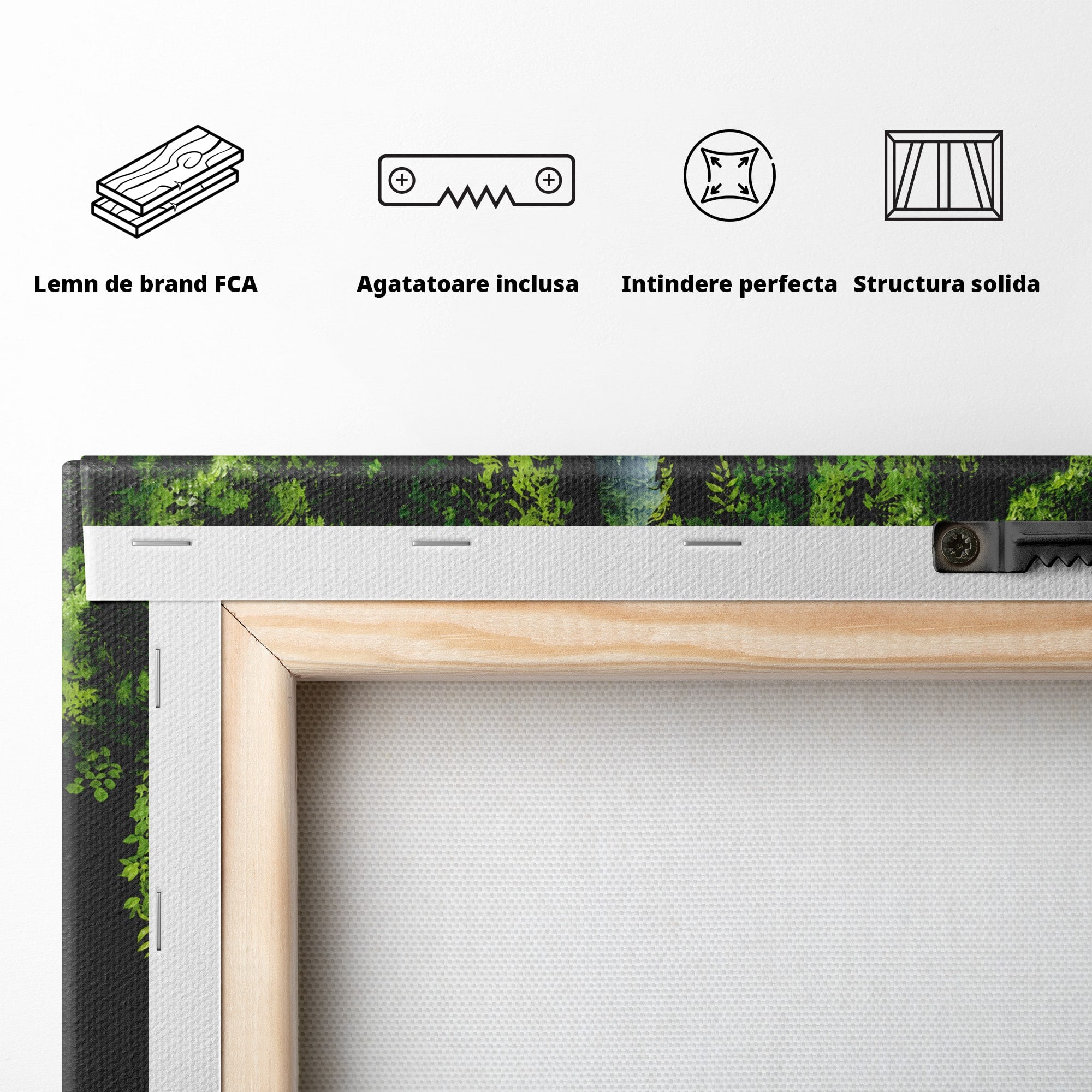 Tablou Canvas Premium LuxCanva® M1646, Gorila Din Jungla, Gorila, Jungla, Cascada, Natura, Living, Culori Vibrante