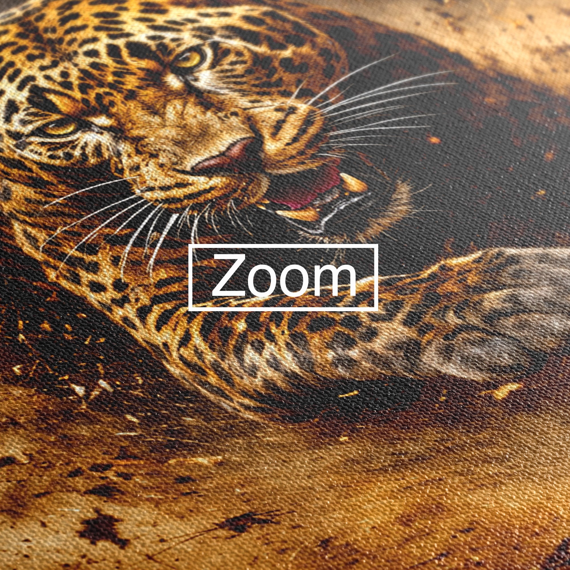 Tablou Canvas Premium LuxCanva® M1647, Leopard In Actiune, Leopard, Actiune, Natură, Salbatic, Dormitor, Living, Culori Vibrante
