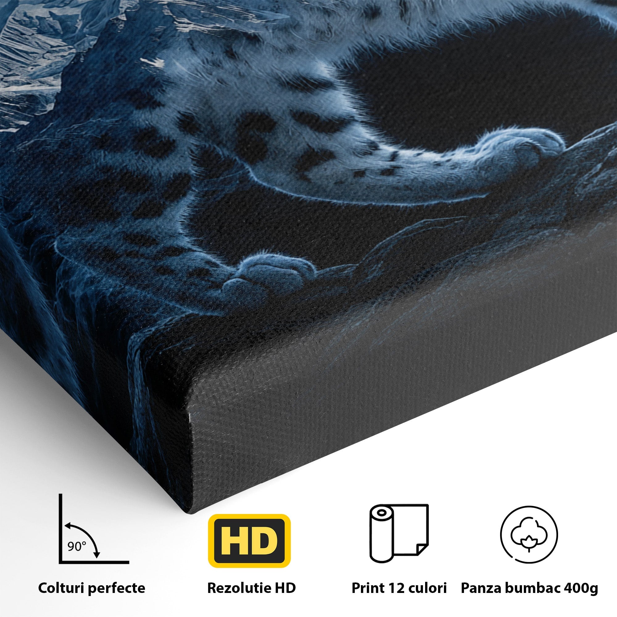 Tablou Canvas Premium LuxCanva® M1649, Pantera Zapezii, Pantera, Munti, Natura, Animale, Dormitor, Culori Vibrante