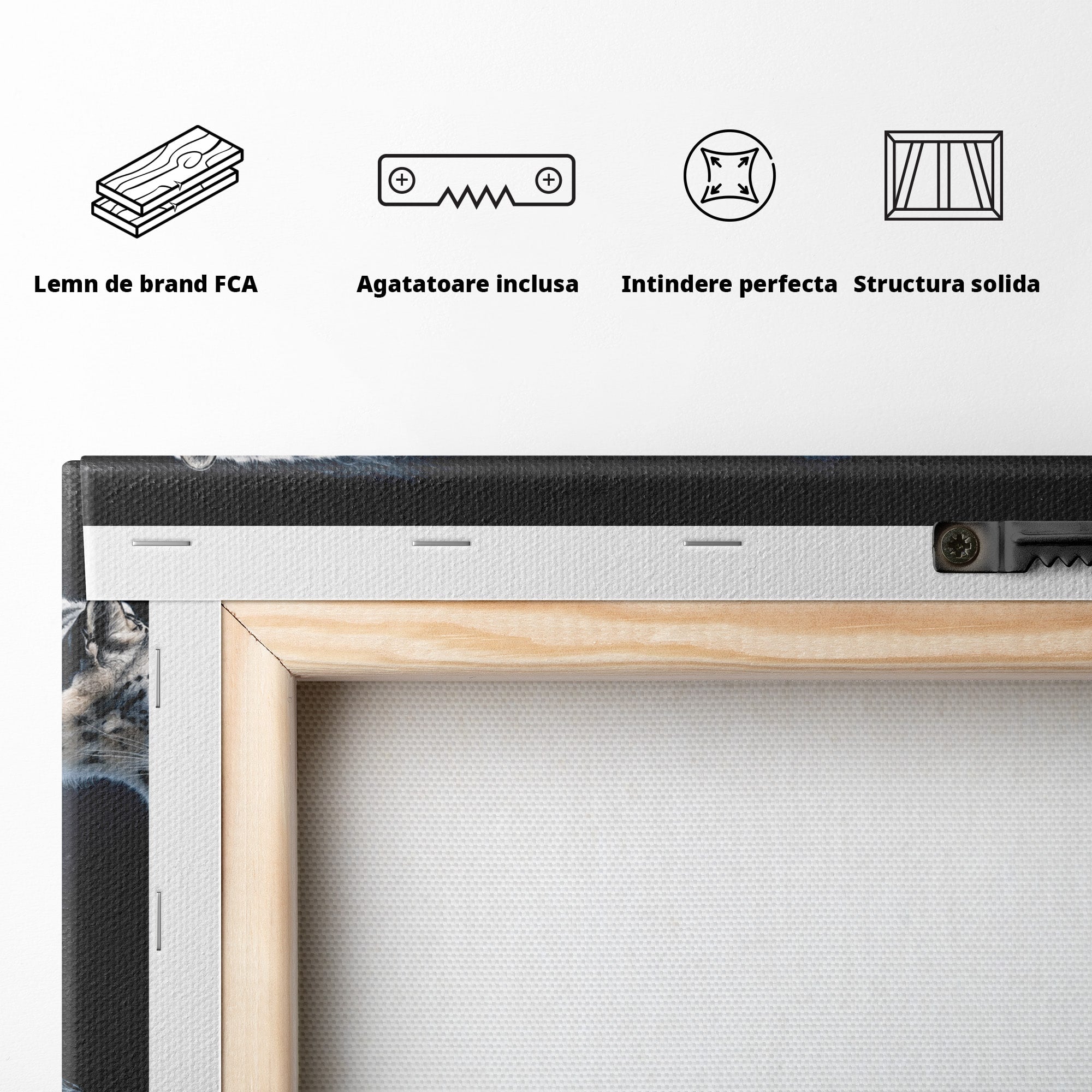 Tablou Canvas Premium LuxCanva® M1649, Pantera Zapezii, Pantera, Munti, Natura, Animale, Dormitor, Culori Vibrante
