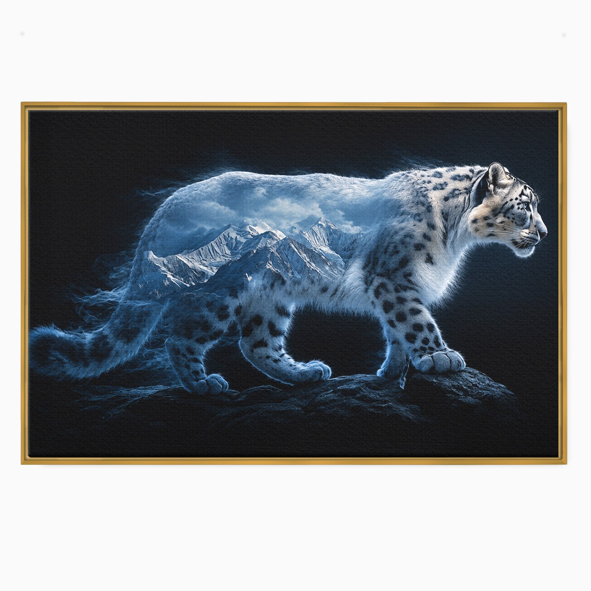 Tablou Canvas Premium LuxCanva® M1649, Pantera Zapezii, Pantera, Munti, Natura, Animale, Dormitor, Culori Vibrante