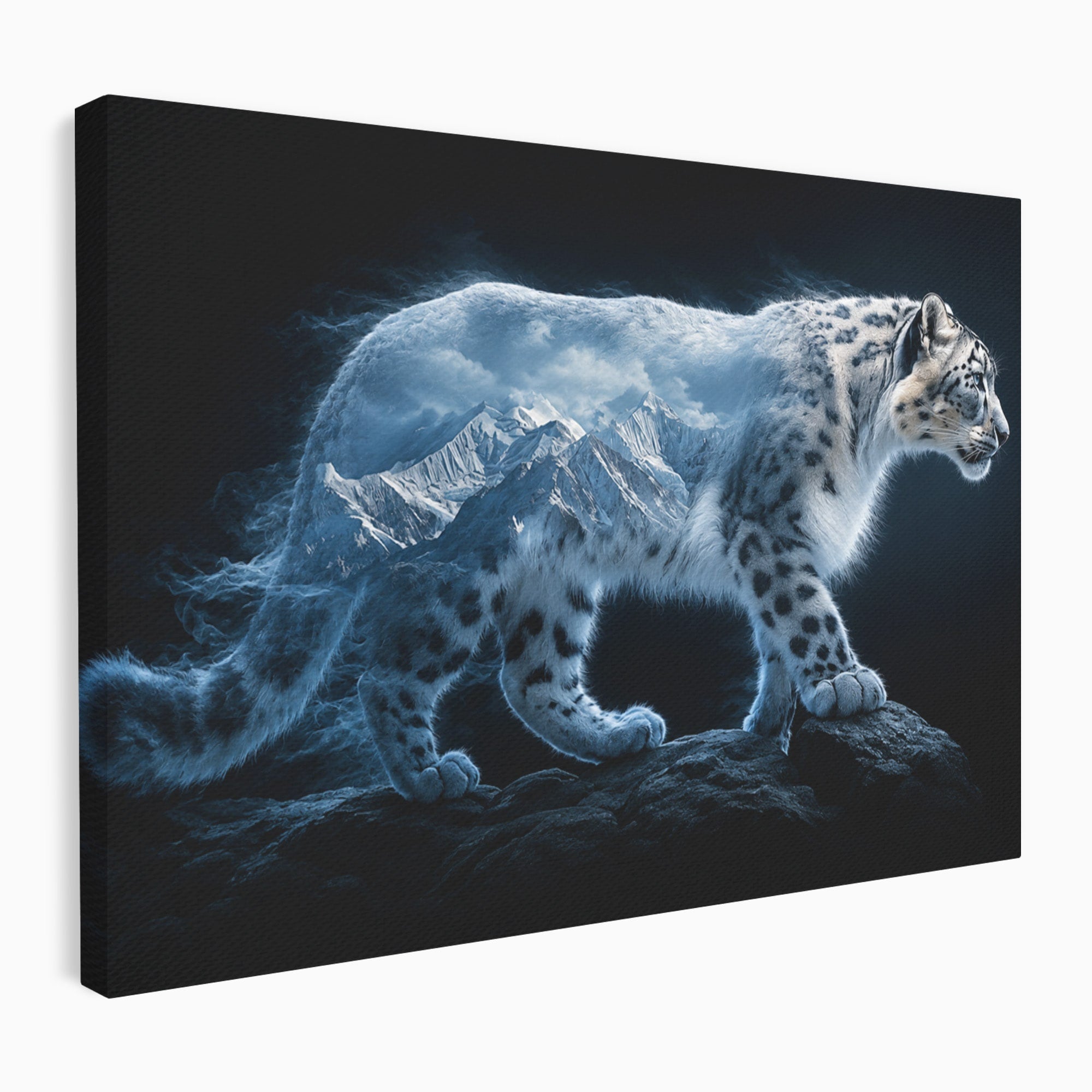 Tablou Canvas Premium LuxCanva® M1649, Pantera Zapezii, Pantera, Munti, Natura, Animale, Dormitor, Culori Vibrante