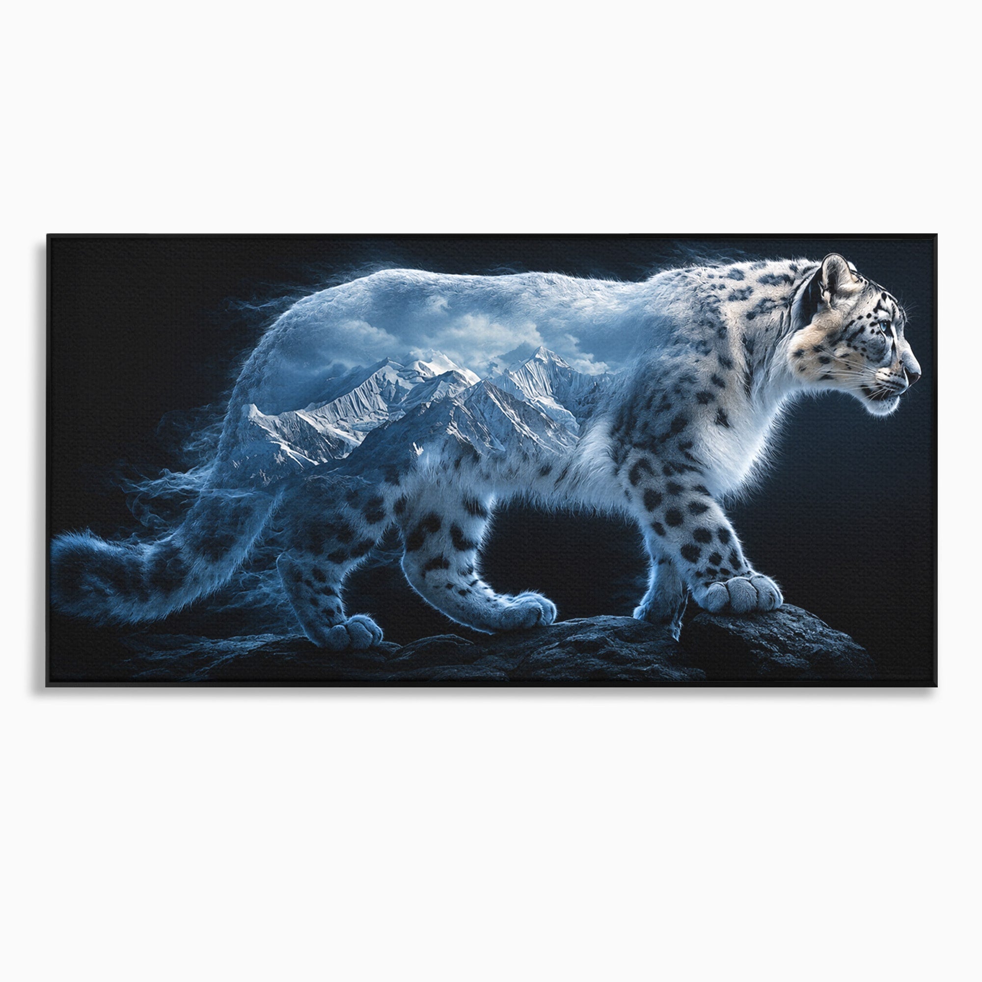 Tablou Canvas Premium LuxCanva® M1649, Pantera Zapezii, Pantera, Munti, Natura, Animale, Dormitor, Culori Vibrante
