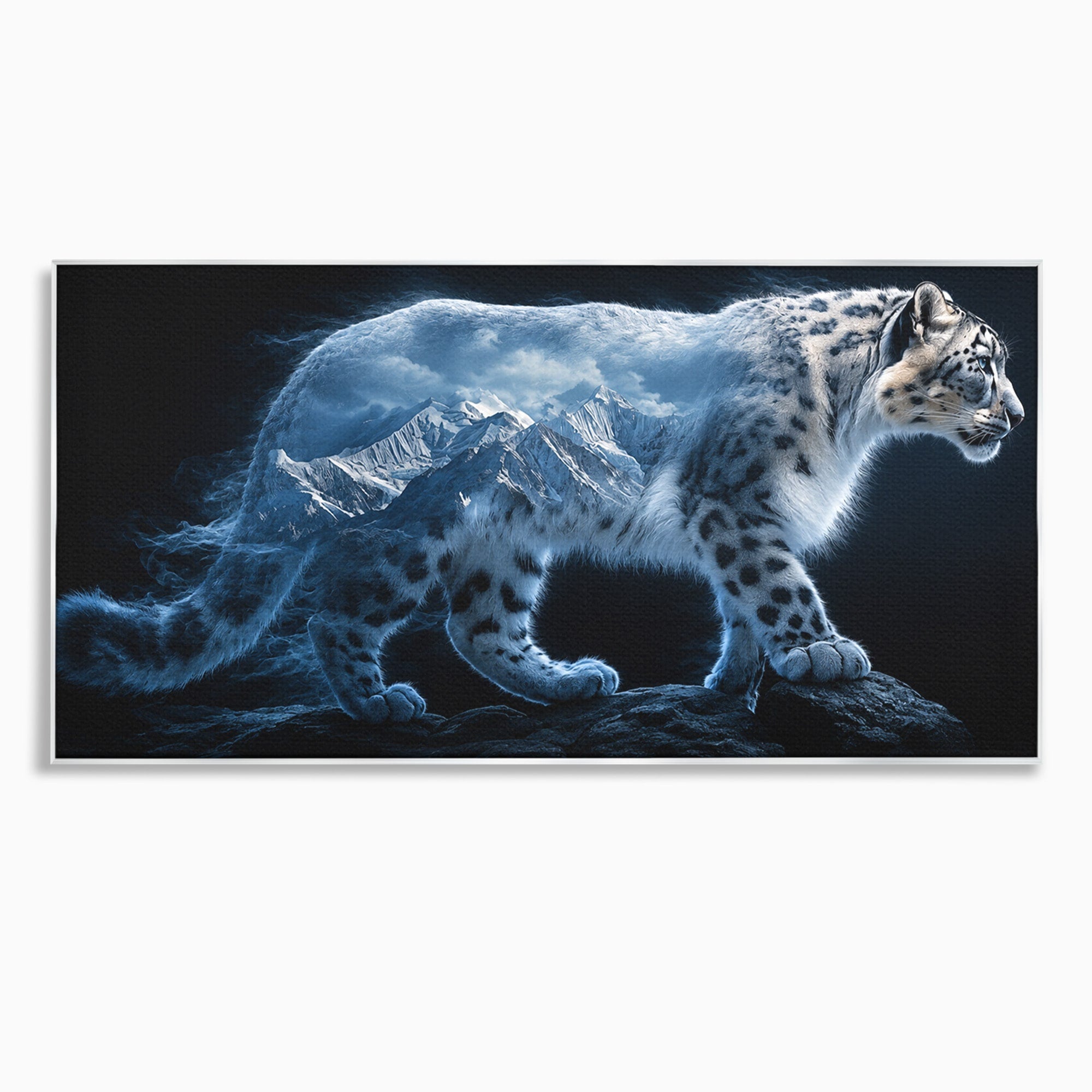 Tablou Canvas Premium LuxCanva® M1649, Pantera Zapezii, Pantera, Munti, Natura, Animale, Dormitor, Culori Vibrante