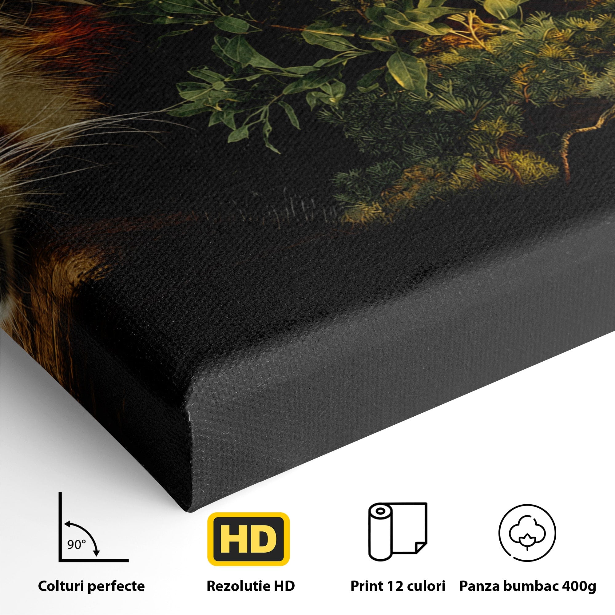 Tablou Canvas Premium LuxCanva® M1650, Panda Rosu Adormit, Panda Rosu, Natura, Padure, Animale, Relaxare, Dormitor, Living, Culori Vibrante