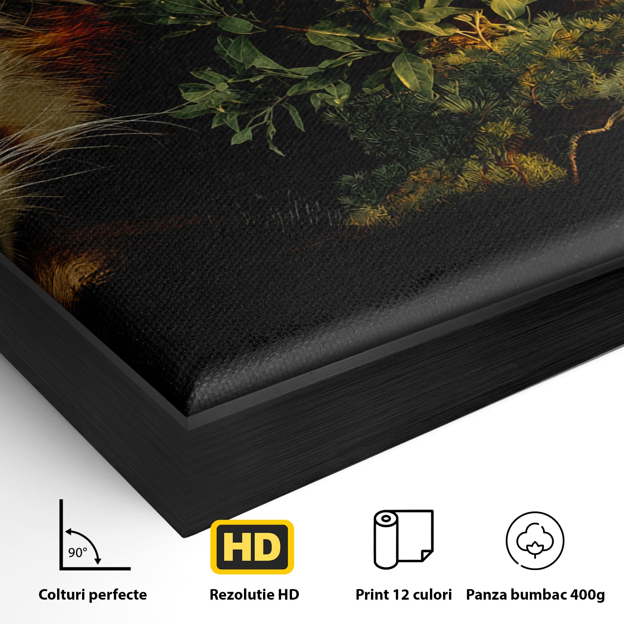 Tablou Canvas Premium LuxCanva® M1650, Panda Rosu Adormit, Panda Rosu, Natura, Padure, Animale, Relaxare, Dormitor, Living, Culori Vibrante