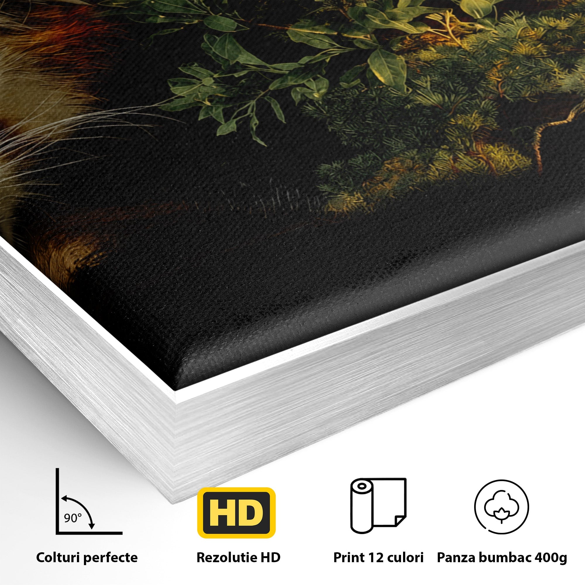 Tablou Canvas Premium LuxCanva® M1650, Panda Rosu Adormit, Panda Rosu, Natura, Padure, Animale, Relaxare, Dormitor, Living, Culori Vibrante